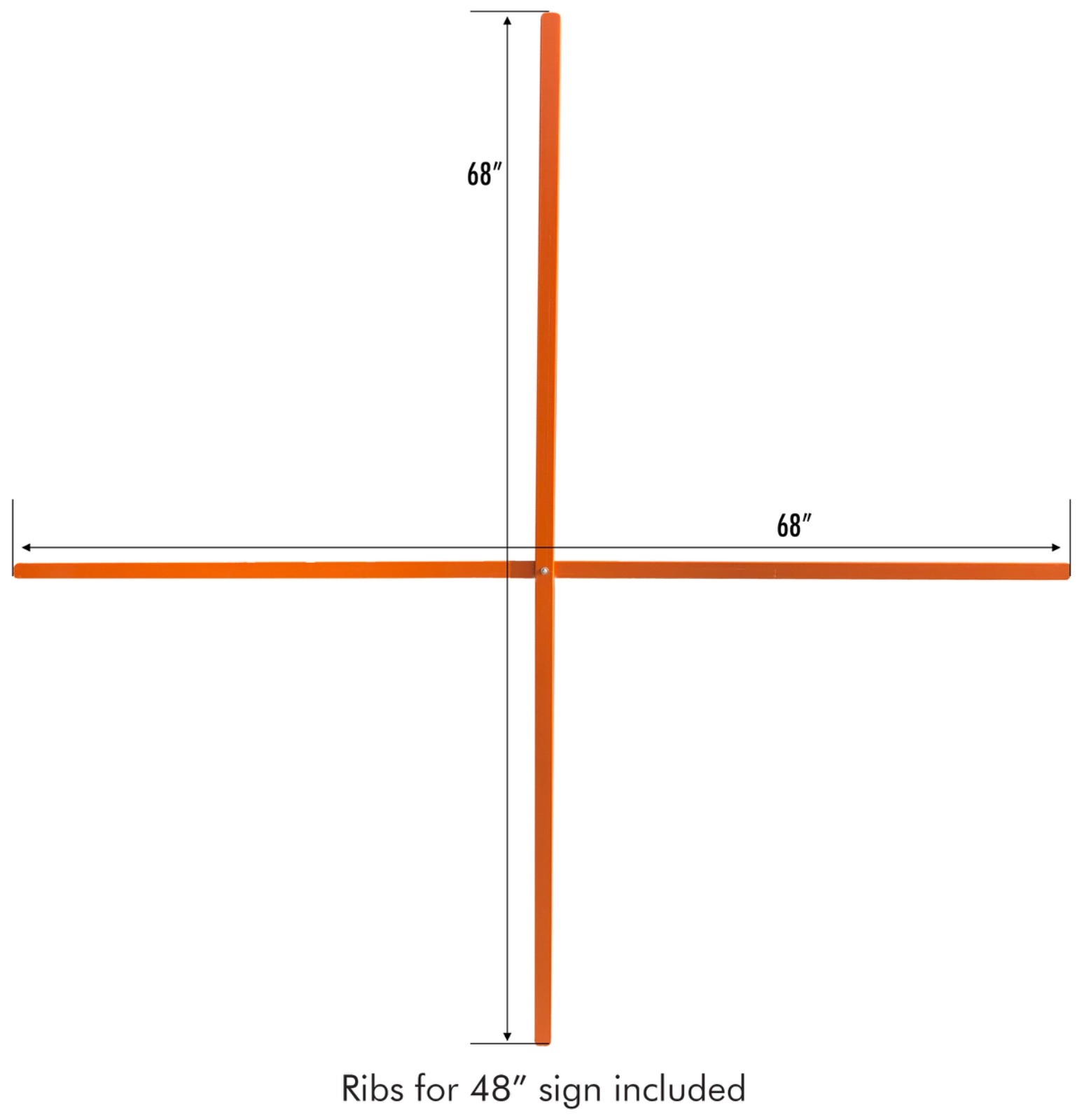 OrangeGear® 48″ x 48″ Custom Mesh Traffic Sign & Cross Ribs