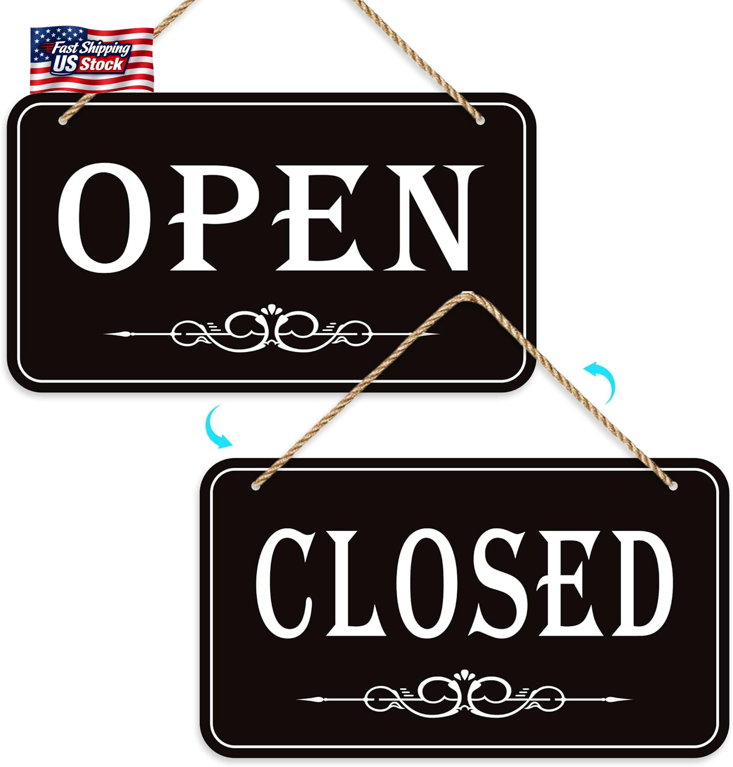 Open Closed Signs for Business, 12X6.7 Waterproof Double Sided Come in or Closed