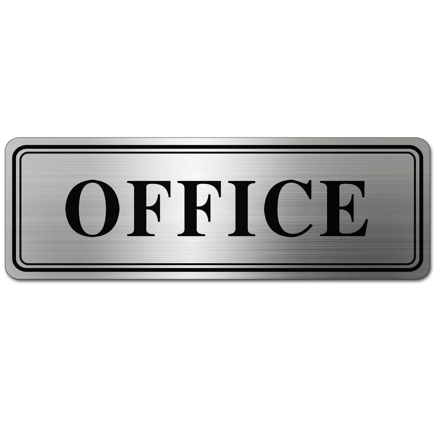1 PC Metal Stainless Steel Office Sign Door Self Adhesive 9×3 Inch Business