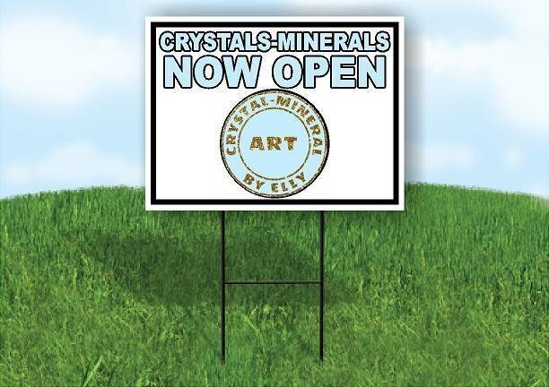 CRYSTAL MINERAL ELLY Yard Sign Road with Stand LAWN SIGN