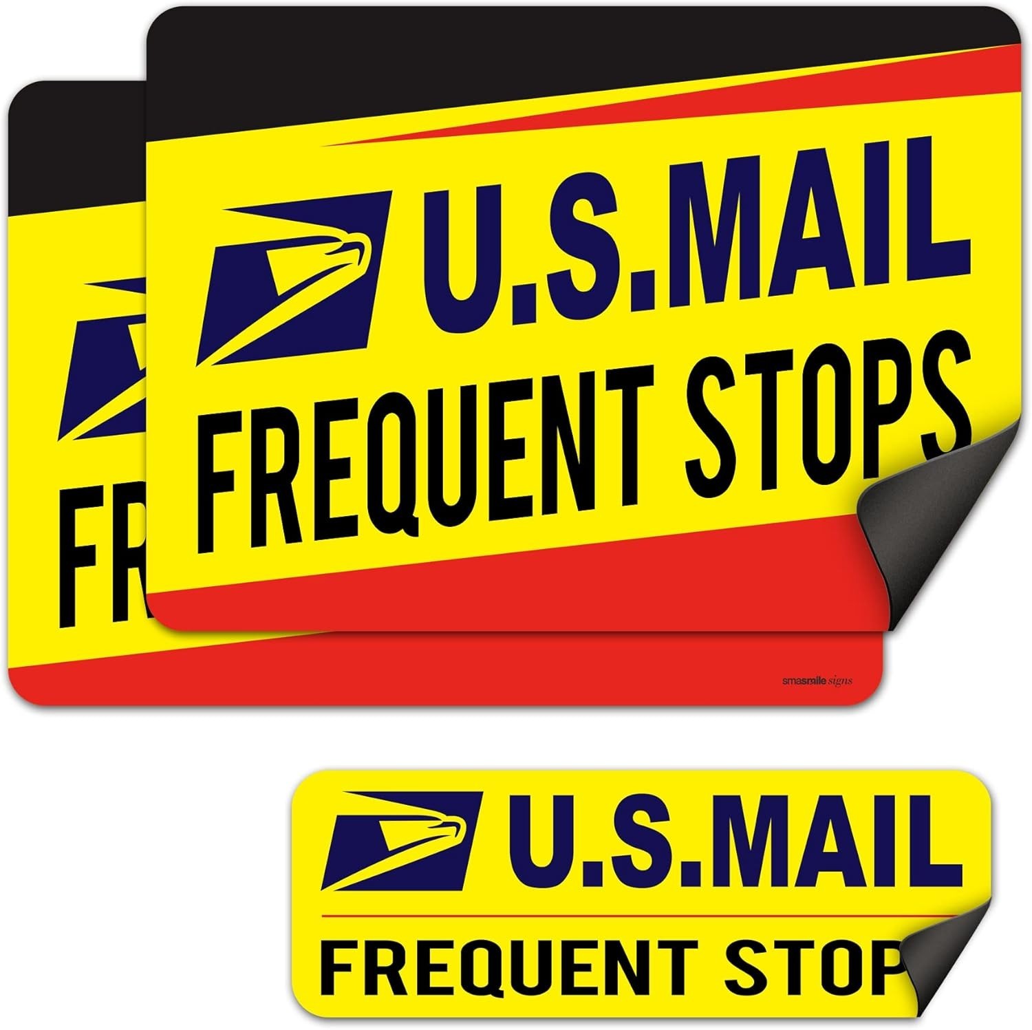 Delivery Driver Magnetic Signs 3 Pack Frequent Stops Sign for Car Truck Bumper
