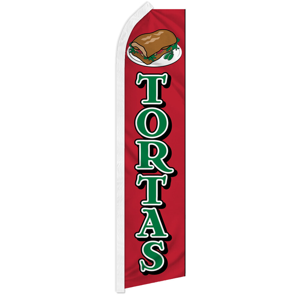 Tortas Swooper Feather Flutter Advertising Flag Concessions Food Flag
