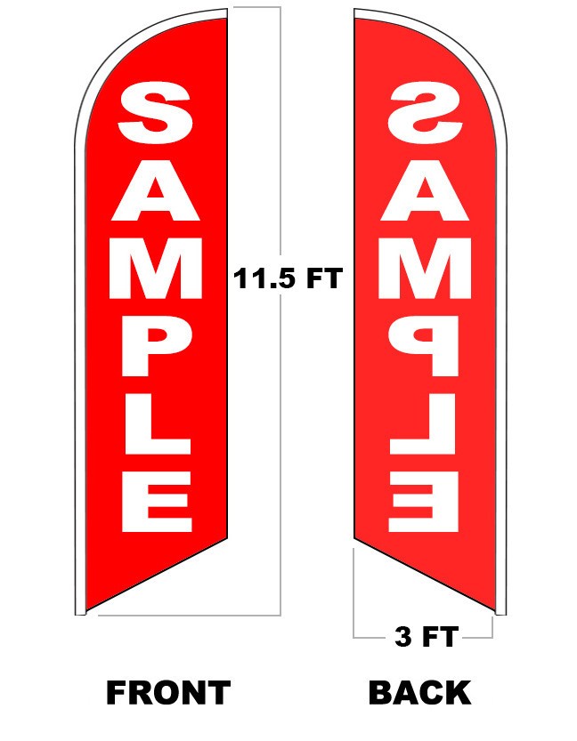 SHRIMP Windless Swooper Flag Feather Banner Sign 3×11.5 Ft bq