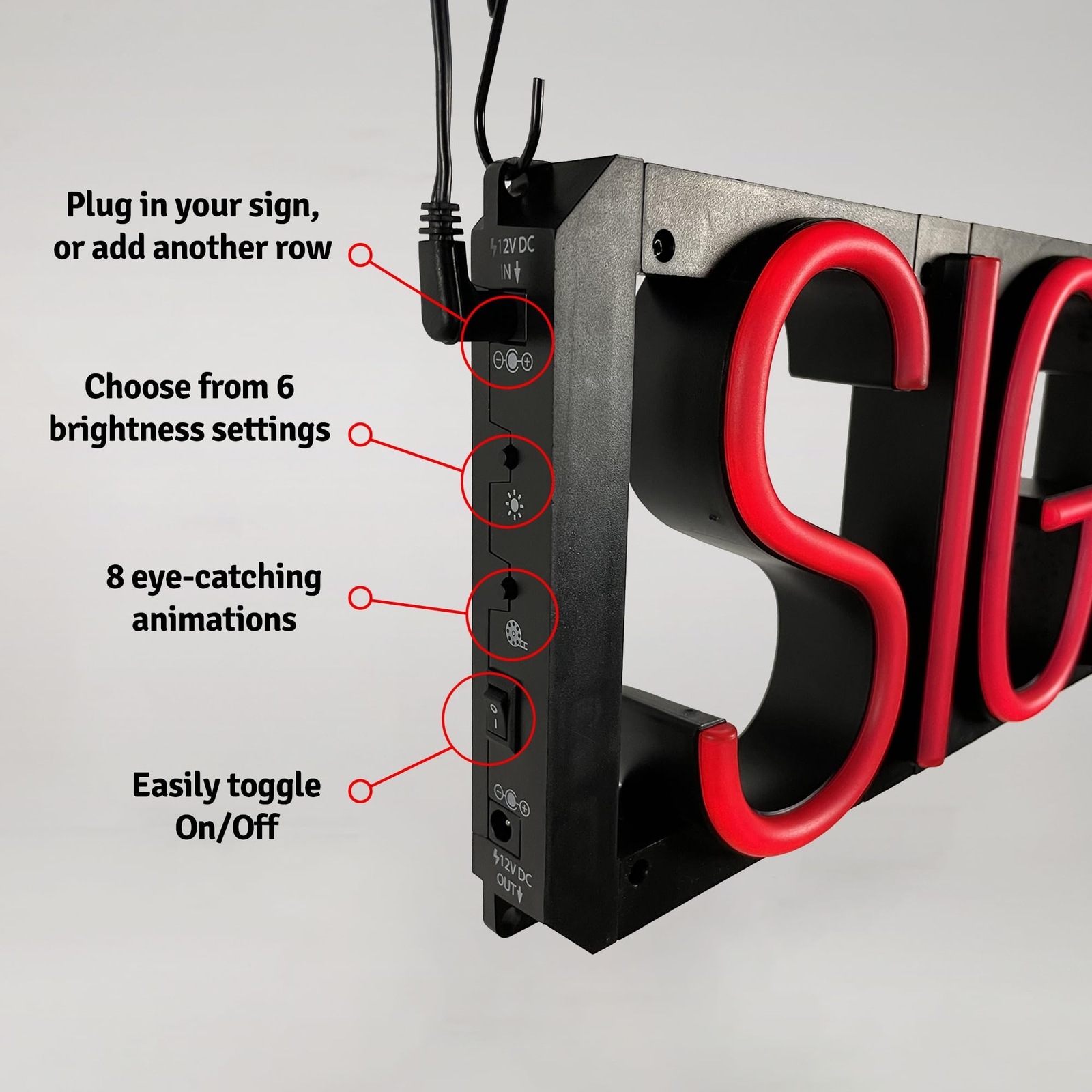 SpellBrite FACIALS Sign | Neon Facials Sign Look, LED Light | 25.3″ x 6.3″