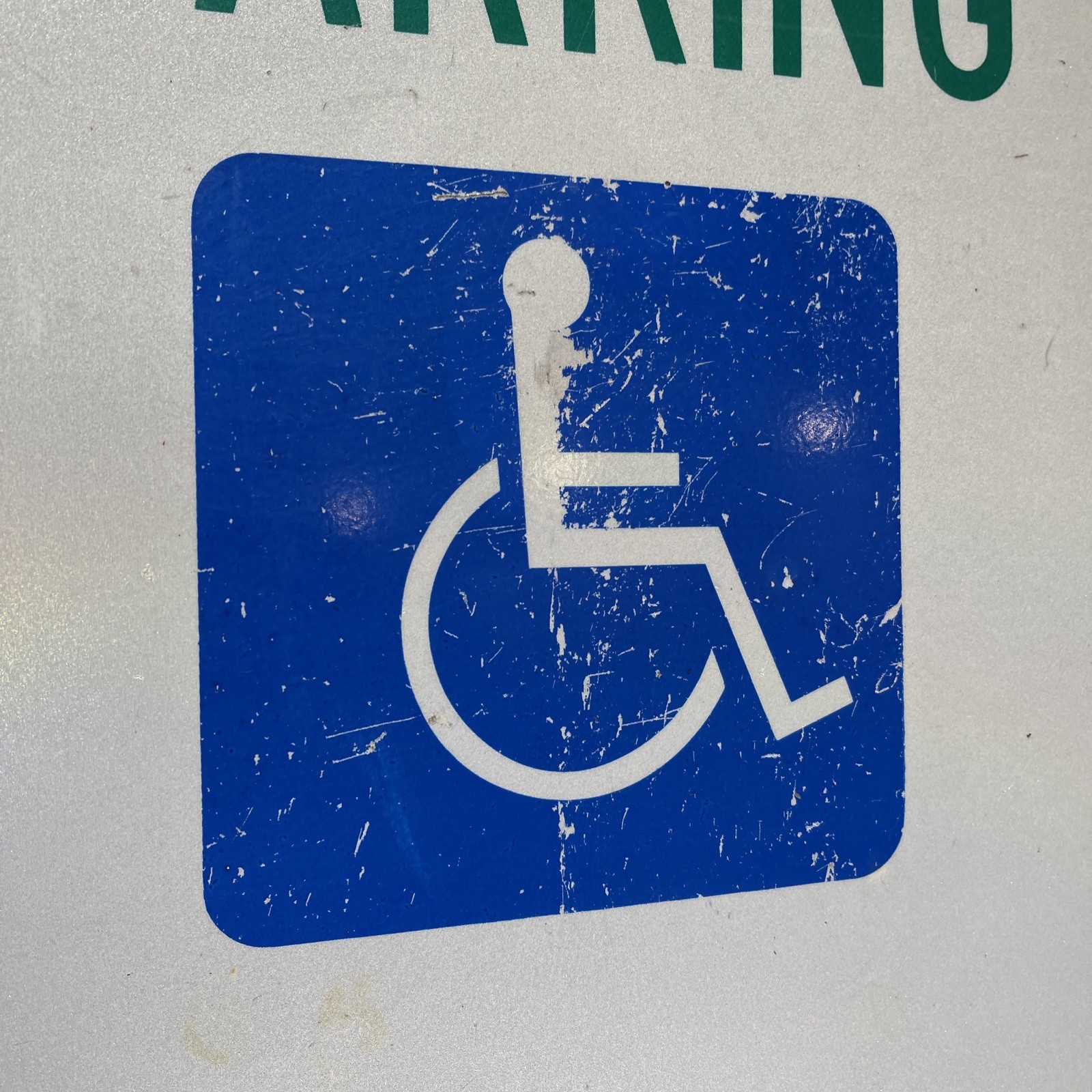 “Reserved Parking”Handicapped GENUINE STREET Sign Heavy Metal Reflective 18”x12”