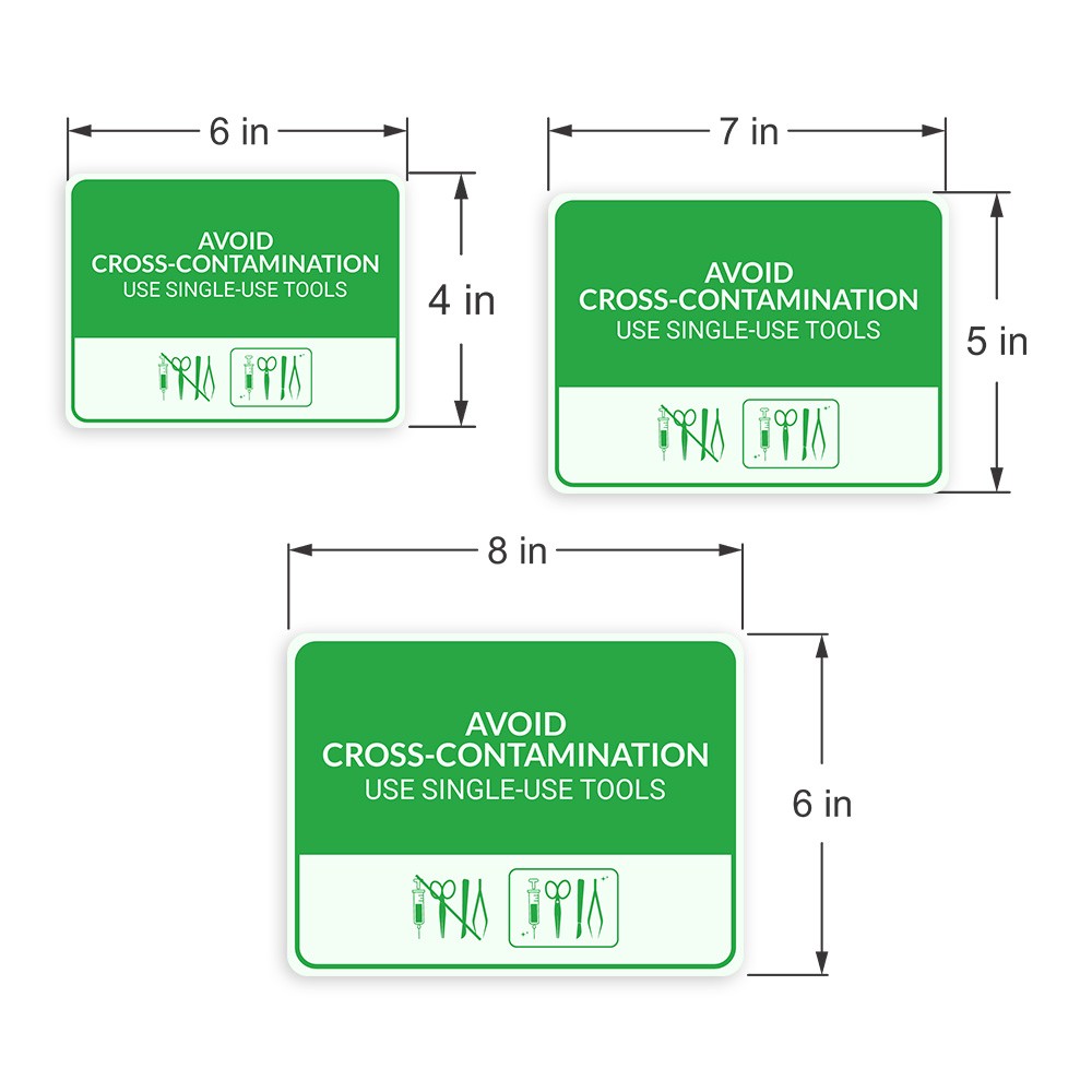 Classic Framed Plus Avoid Cross-Contamination – Use Single-Use Tools Sign