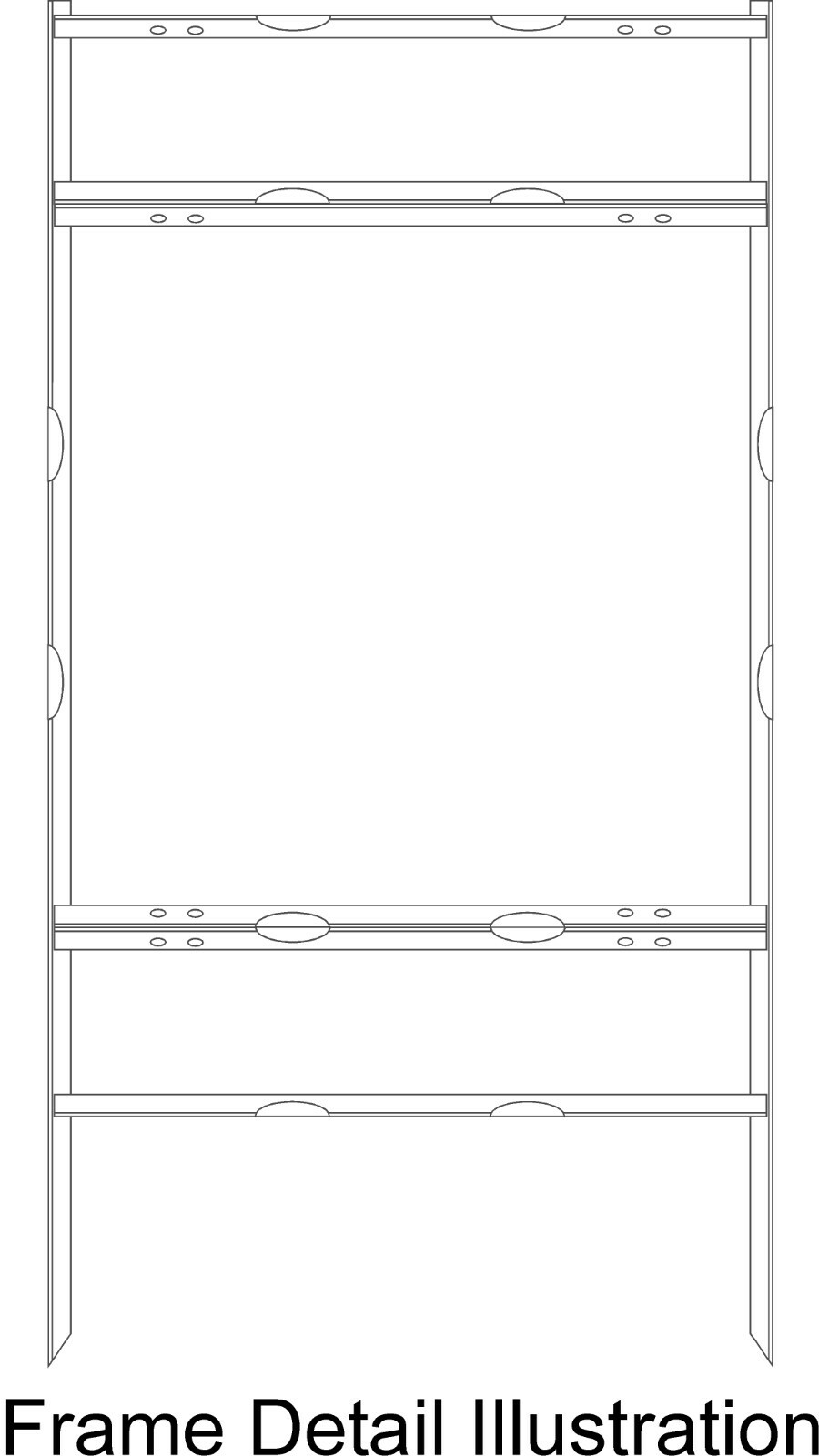 Real Estate Yard Sign Metal Frame, 24 x 24 Slide-In (2) Rider, Black (Pack of 1)