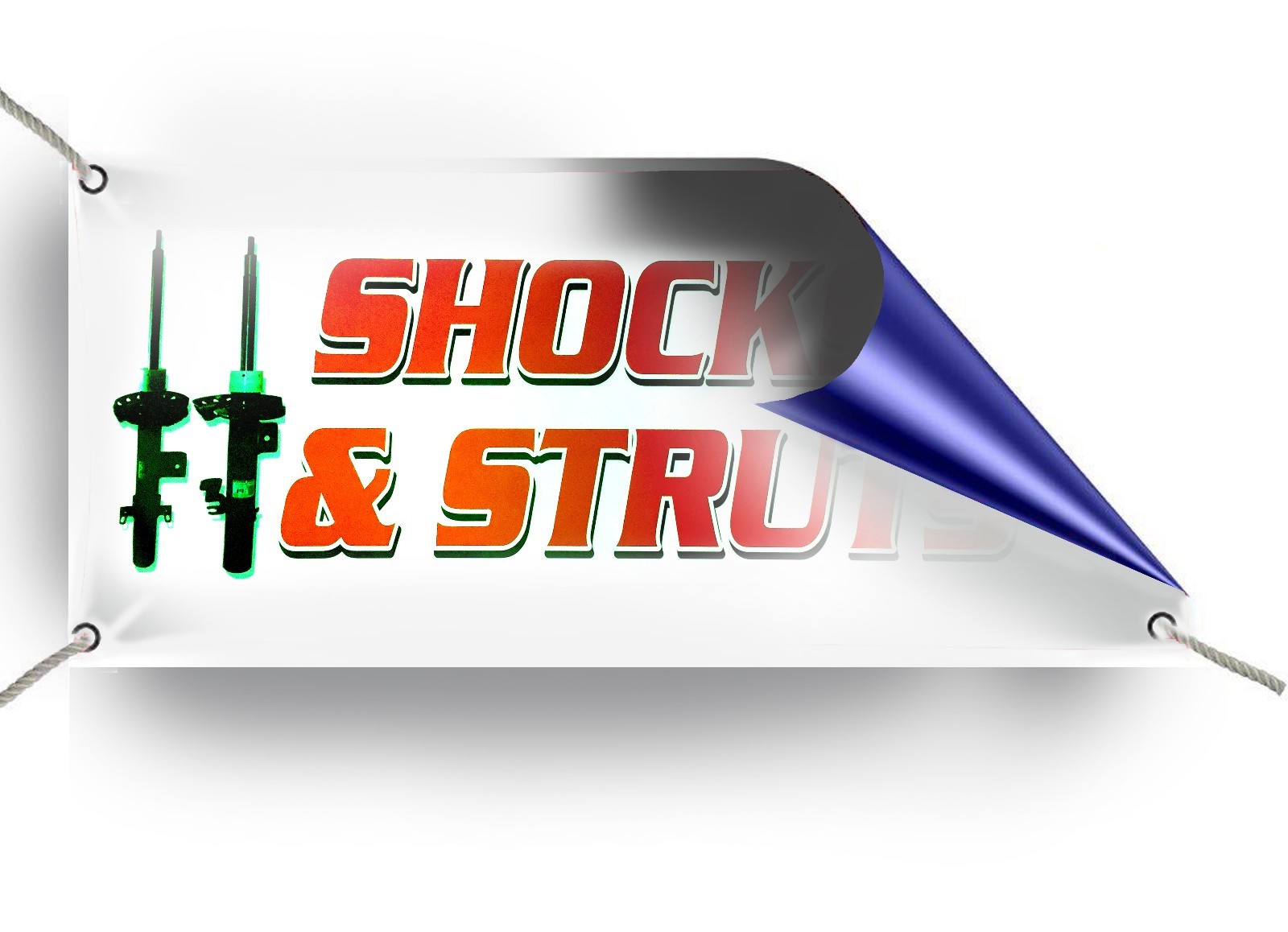 Shocks & Struts Business Advertising Banner Flag Sign Size (18″x48) & (24″x72″)
