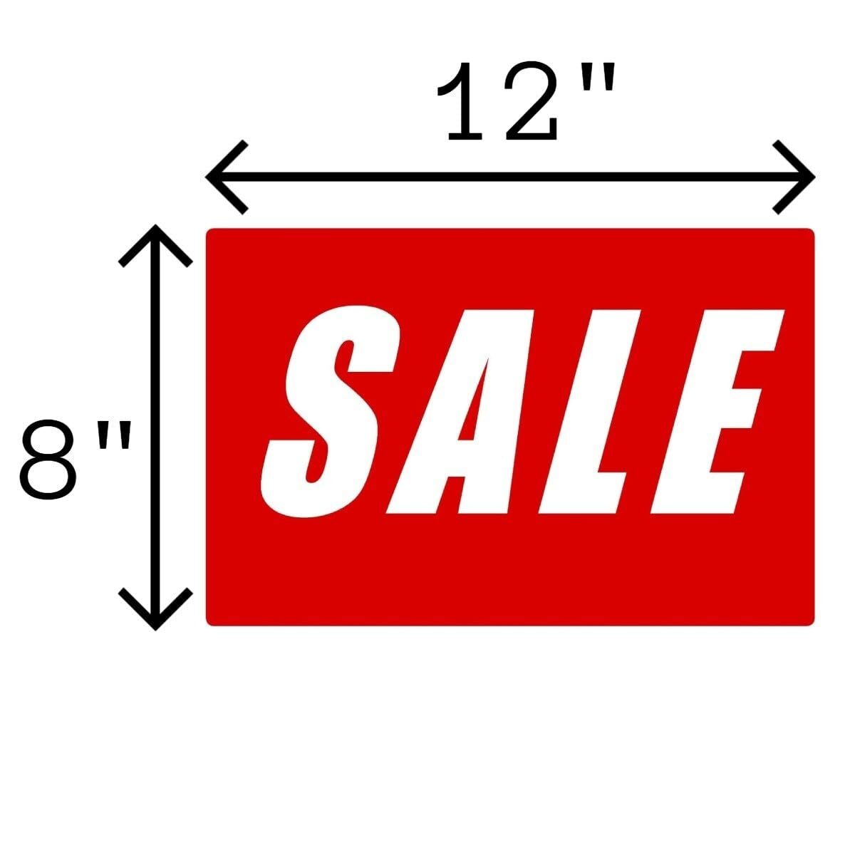 Sale Business Retail Counter Informational Sign | Plastic | 12″w x 8″h