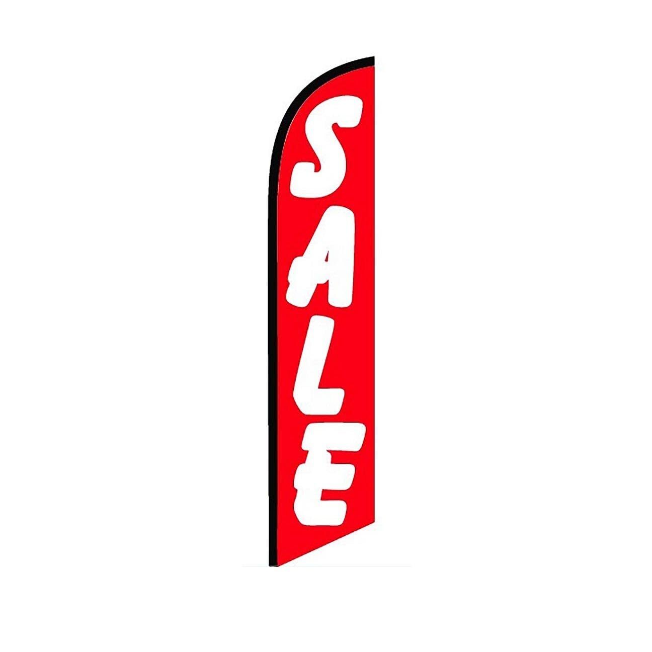 Sale Red Swooper Flutter Feather Flag | 3ft W x 11.5ft Tall