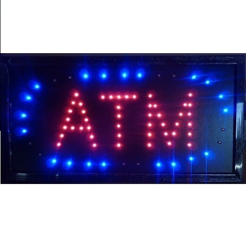 Animated Motion LED Business ATM Machine SIGN OnOff Switch Open Light Neon $Cash