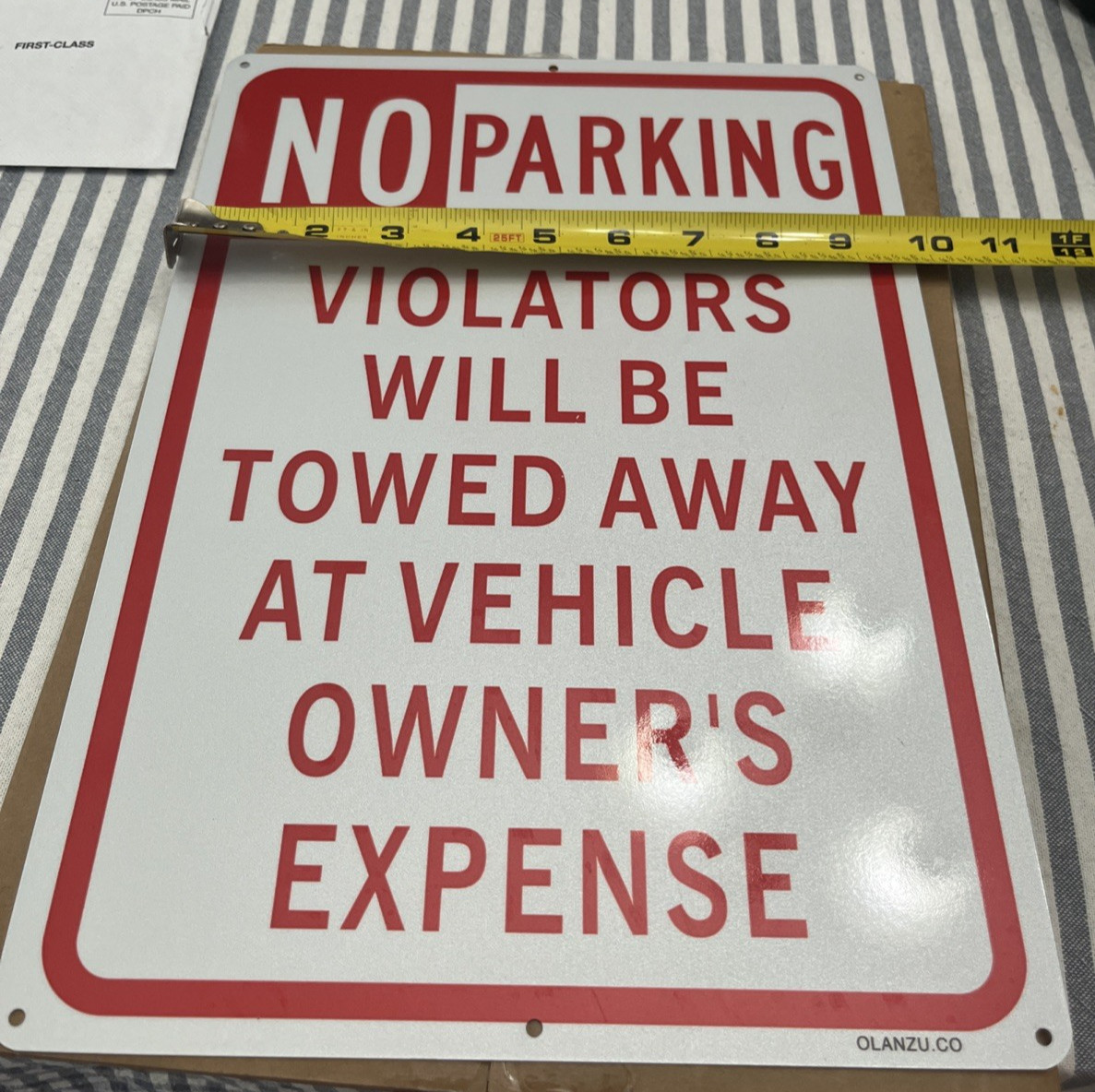No Parking Sign Rust-Free Weatherproof Aluminum Warning Sign 14×10 Approximately