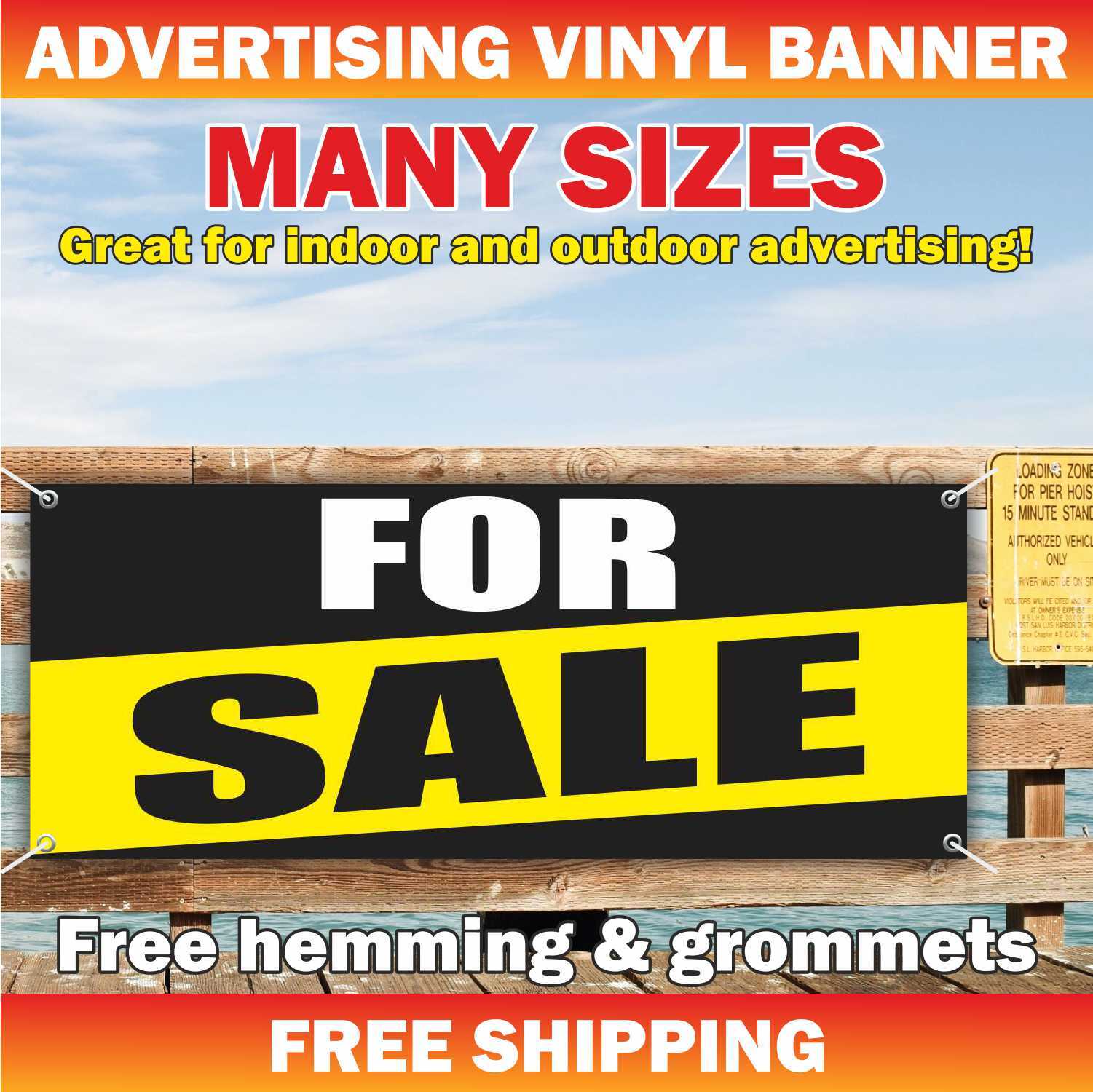 FOR SALE Advertising Banner Vinyl Mesh Sign Rental Space Rent Lease Realtor
