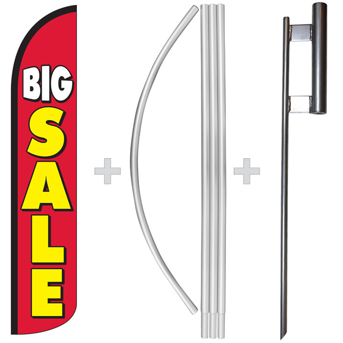 Big Sale 15′ Tall Windless Swooper Feather Flag & Pole Kit