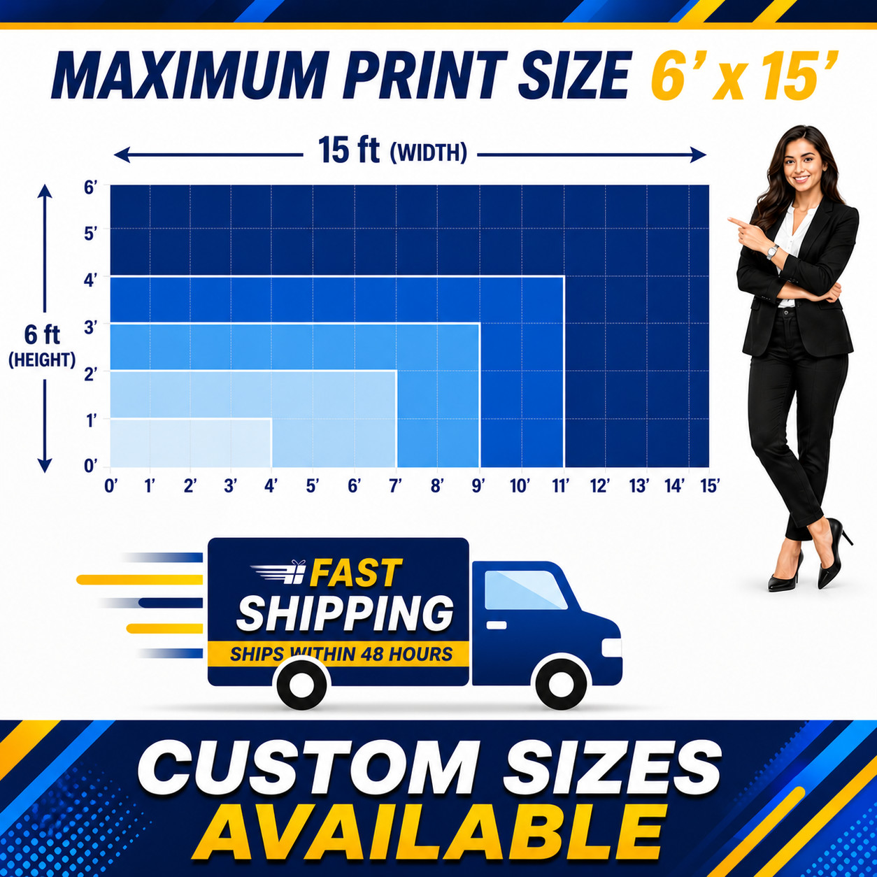 Custom Storefront Banner Waterproof Outdoor Business Sign Heavy Duty Vinyl