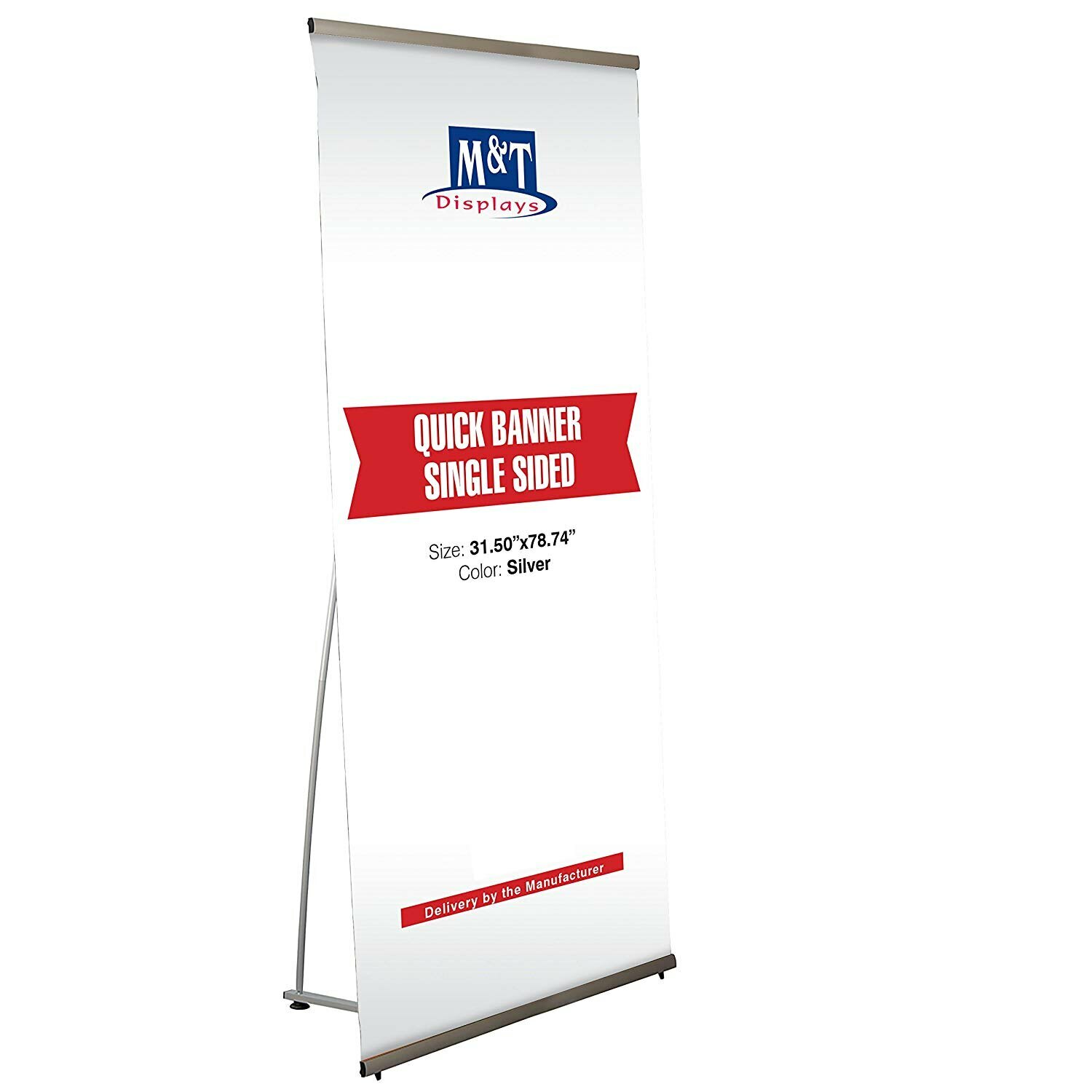 31.50×78.74 inch L Shaped Floor Standing Quick Banner Stand with Carrying Bag