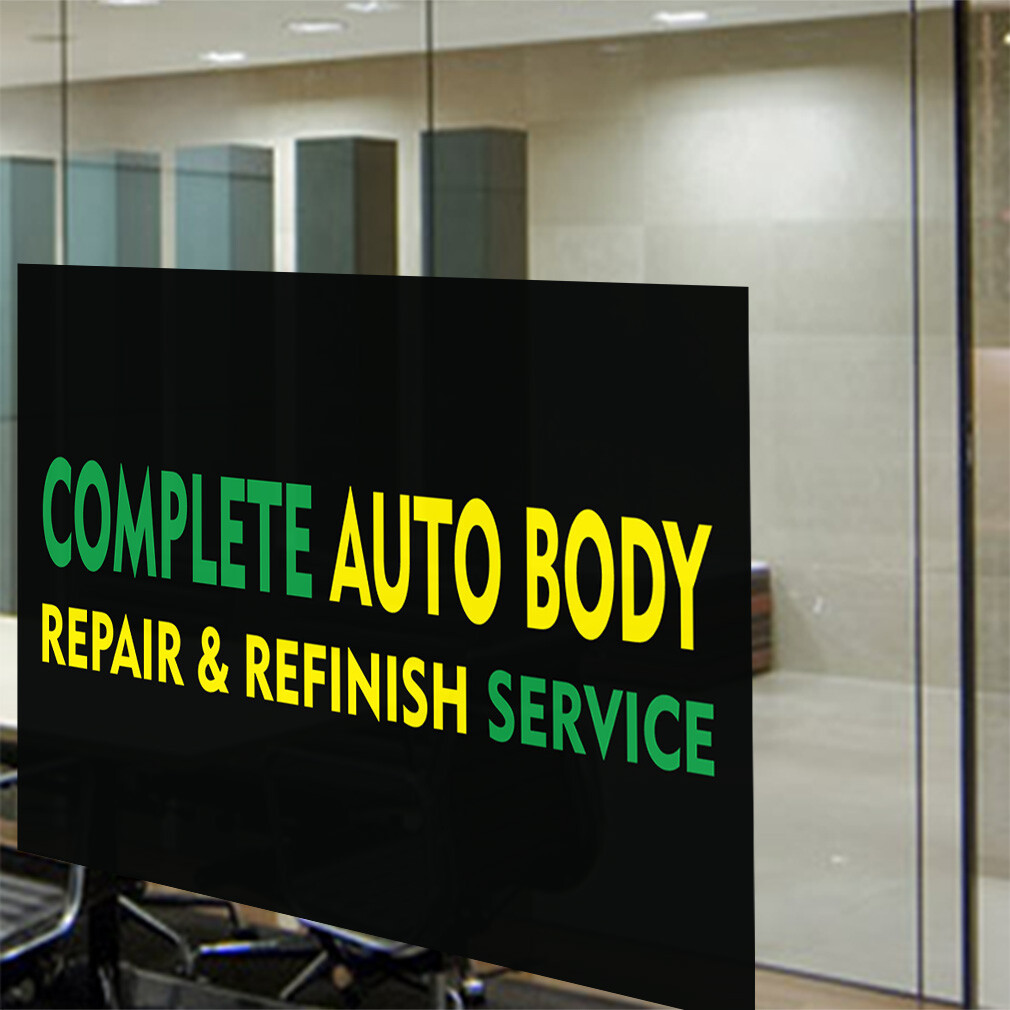 Decal Stickers Auto Body Repair & Refinish Service Vinyl Store Sign Label