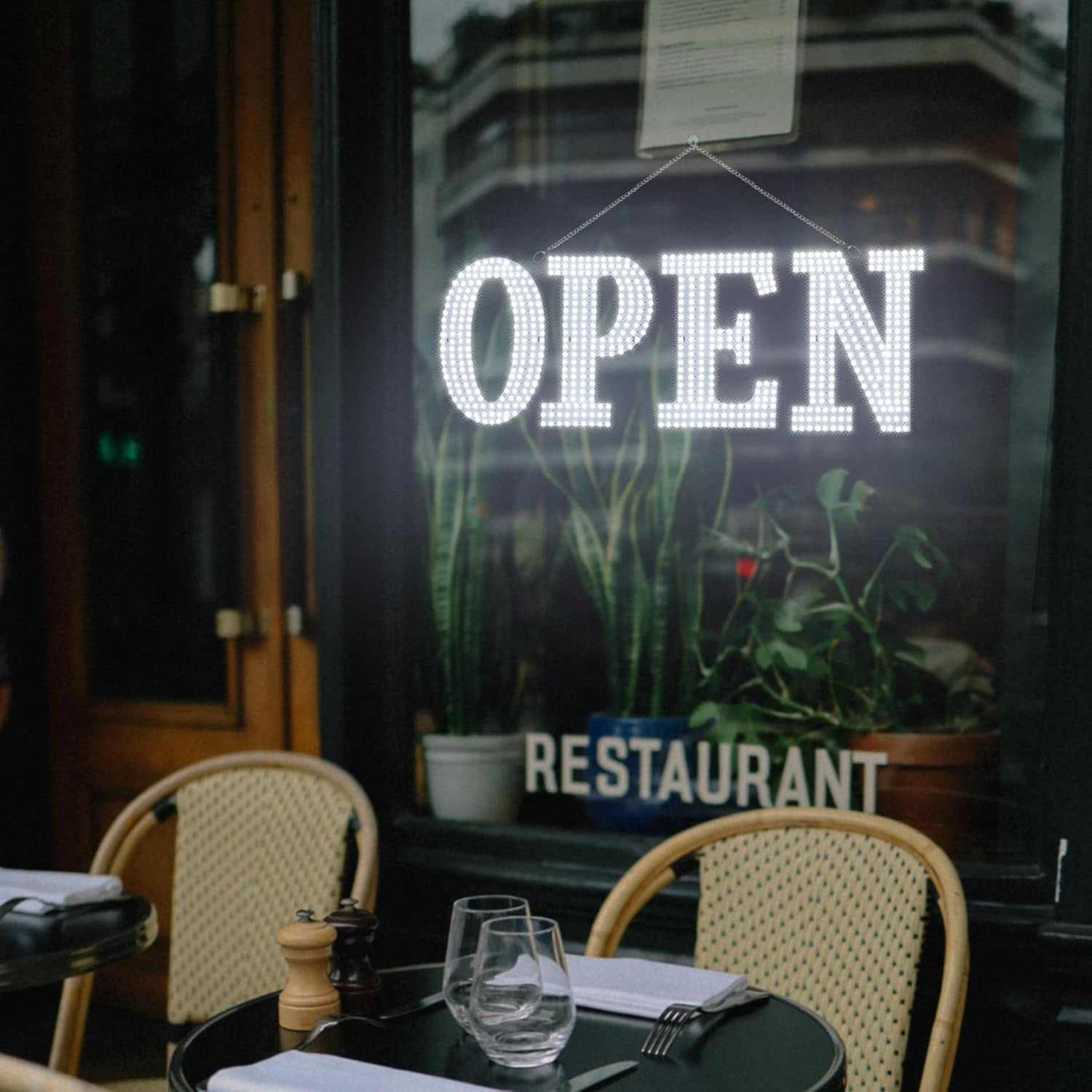 Ultra Bright 40×14″ LED Open Sign with Remote for Cafe, Salon, Retail Store