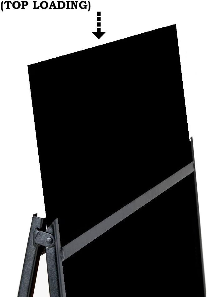 A Frame Sidewalk Sign, Steel Black Powder Coated, Sign Holds 24×36 insert