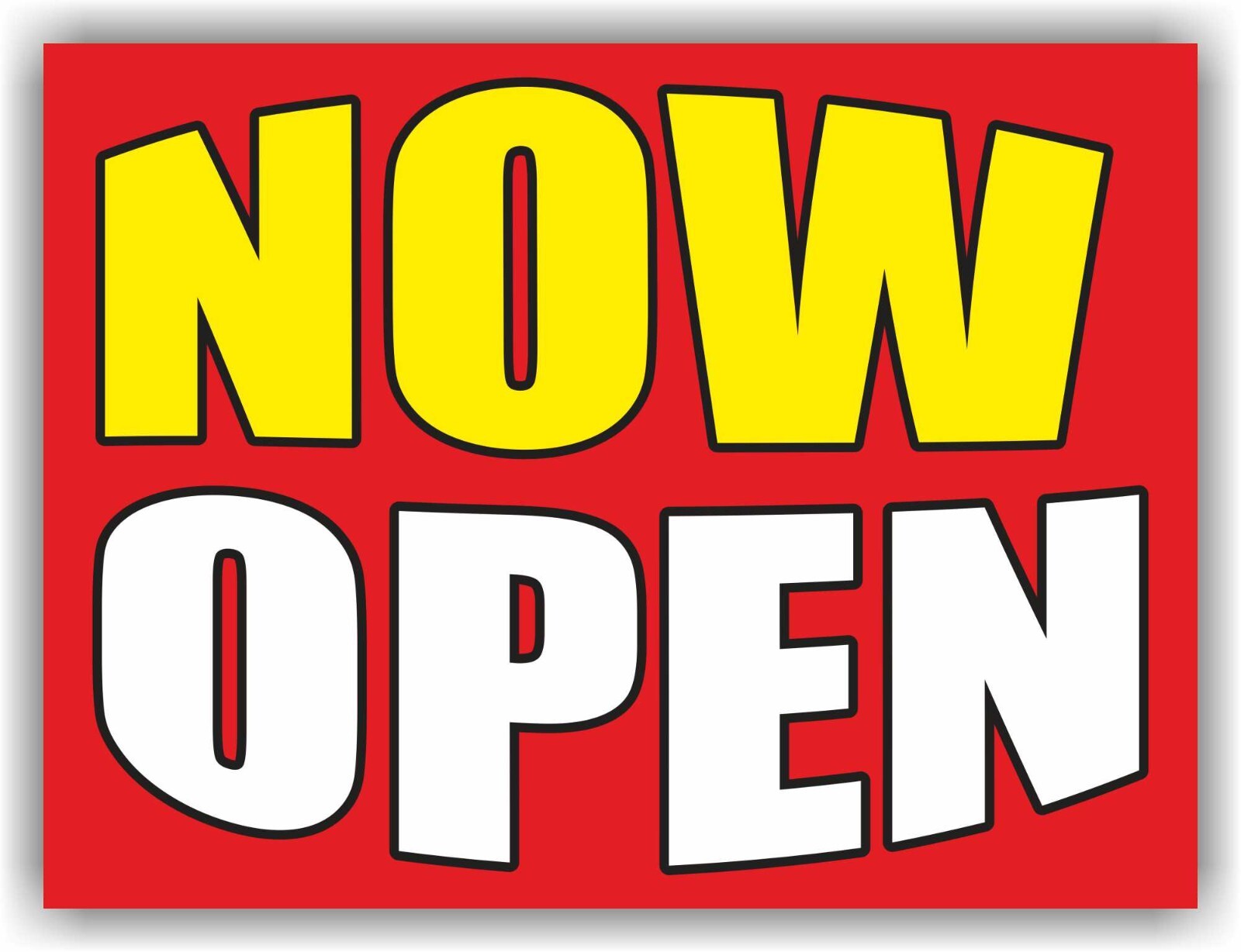 NOW OPEN Yard Sign Corrugate Plastic with H-Stakes Store Grand Opening Lawn Sign