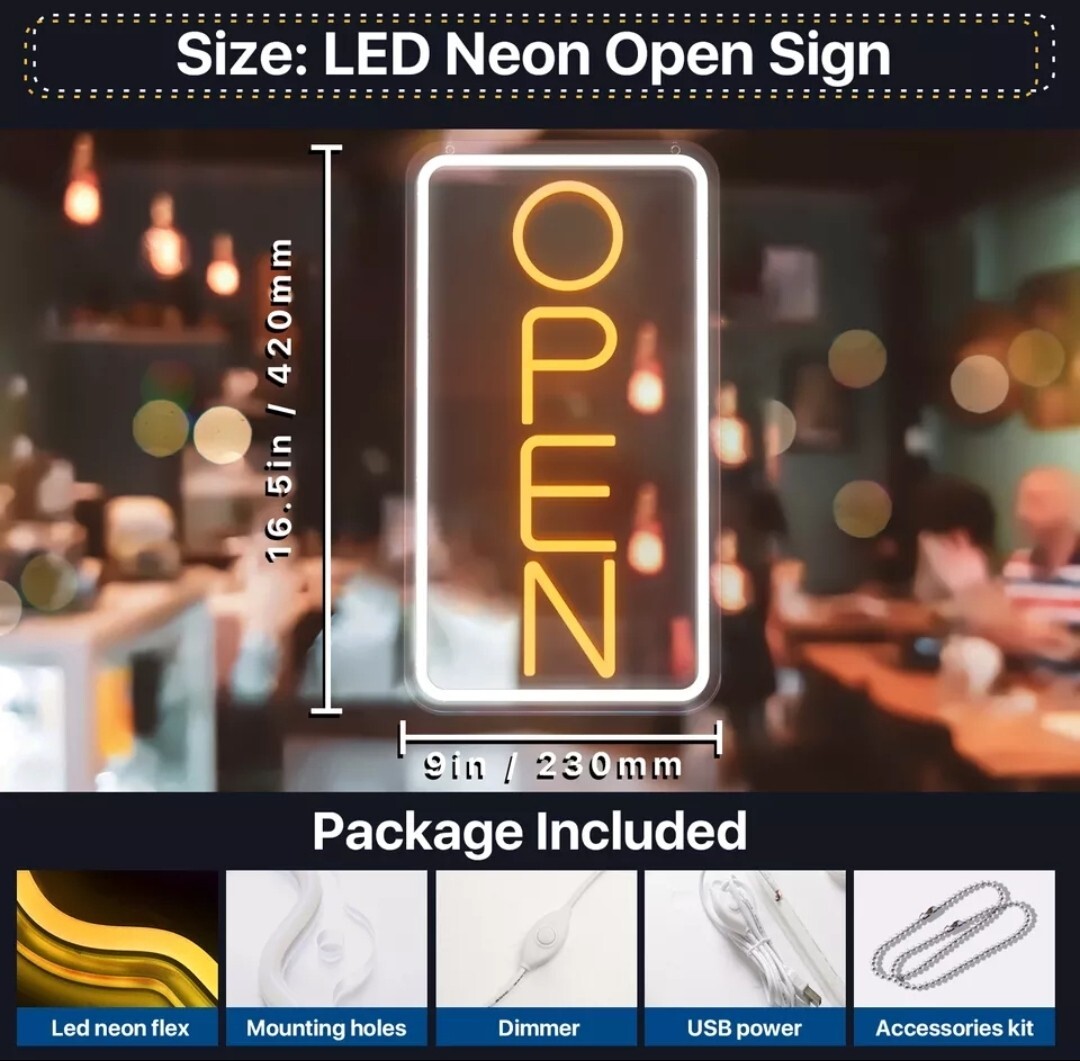 LED STORE OPEN SIGN , OPEN BUSSINES SIGN ,NIGHT LAMP HOME FOR BAR