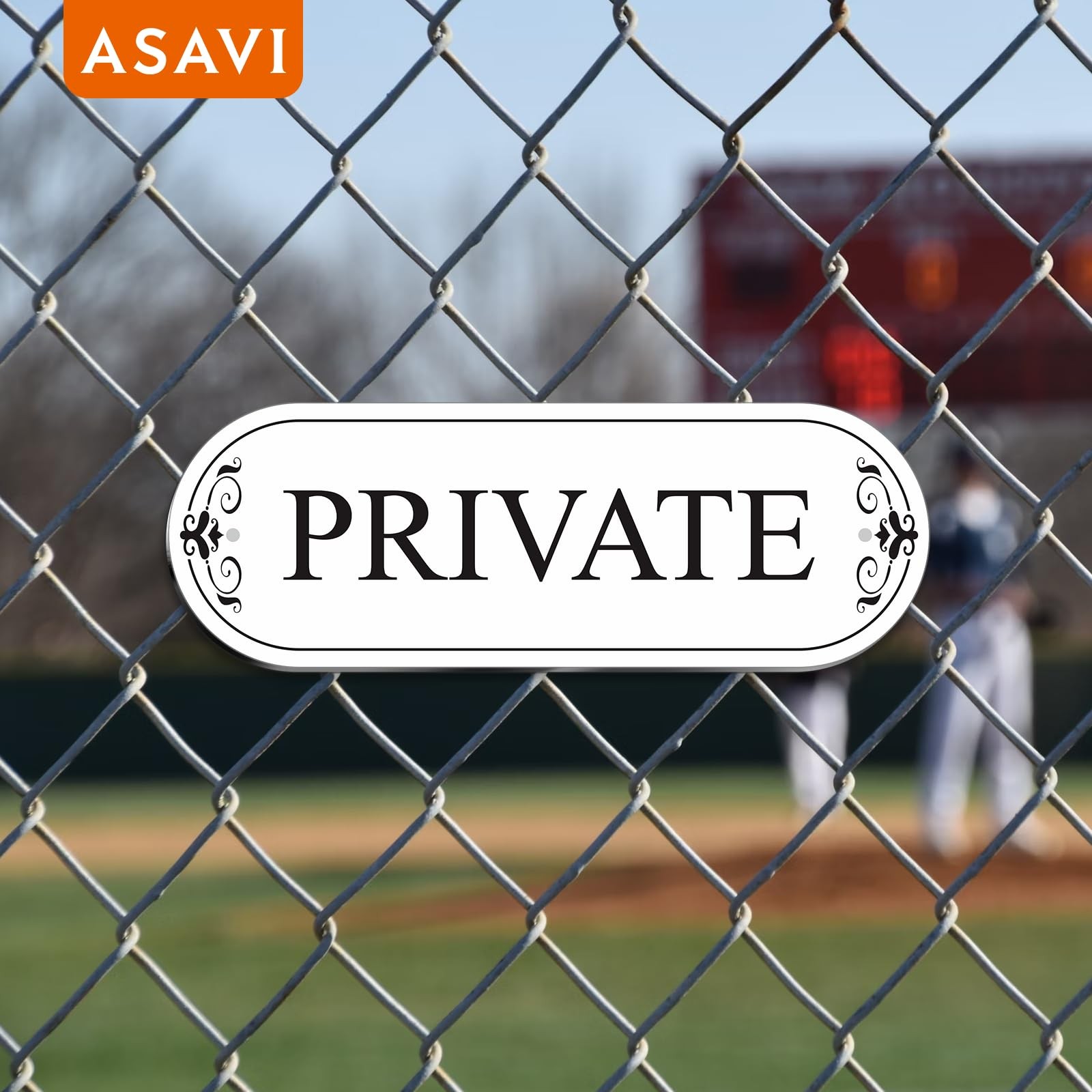Private Sign Acrylic Door Plaque 8.7×3 Inch Strong Adhesive Waterproof Home