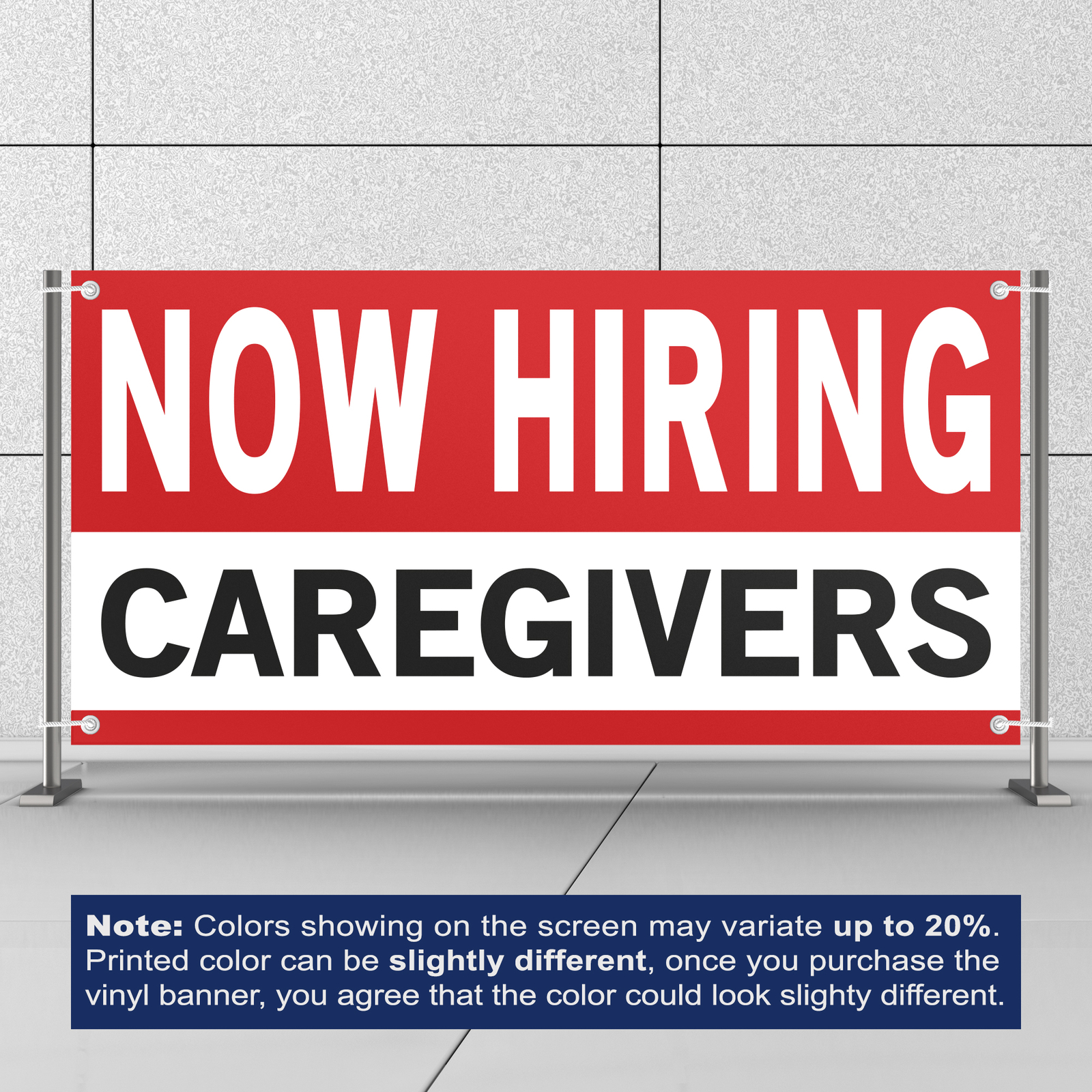Now Hiring Caregivers 13 oz Heavy Duty Vinyl Banner Home Health Care Help Wanted