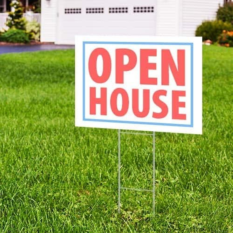 Yard Sign Stakes – 30″X10″ H Wire Stakes, Metal Lawn Sign Stakes, Real Estate Si