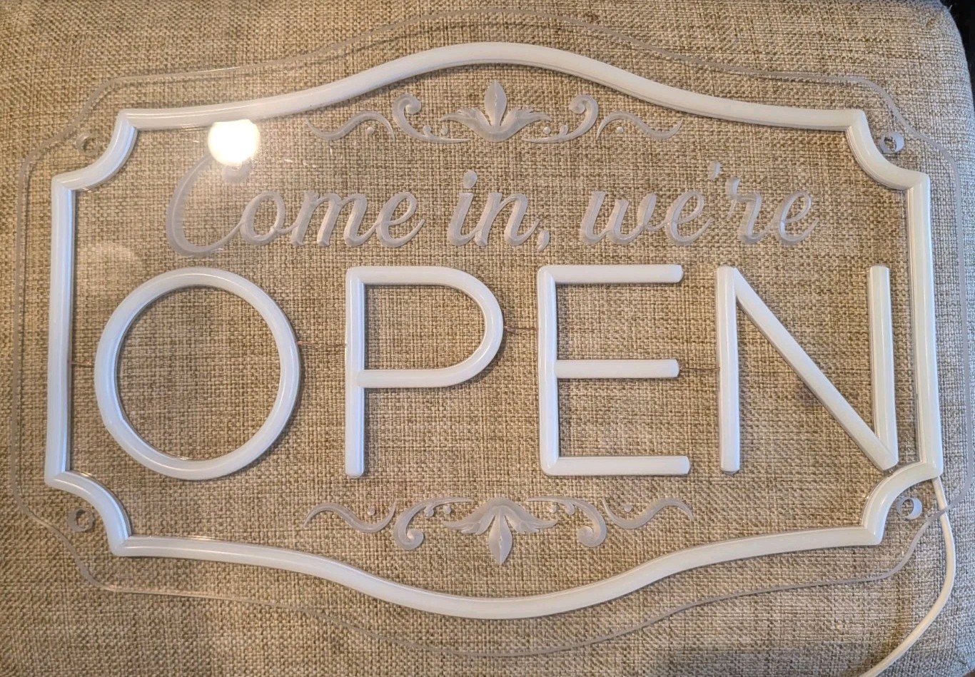 Medium 16.25″ X 11″ Neon Open Sign LED – Dimmable Brightness for Business & Cafe