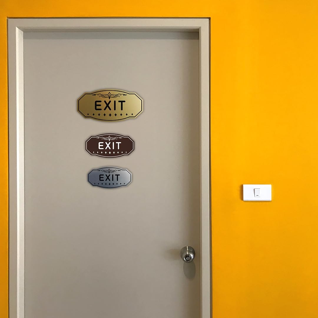 Exit Victorian Sign (Red) – Small 3″ X 6″