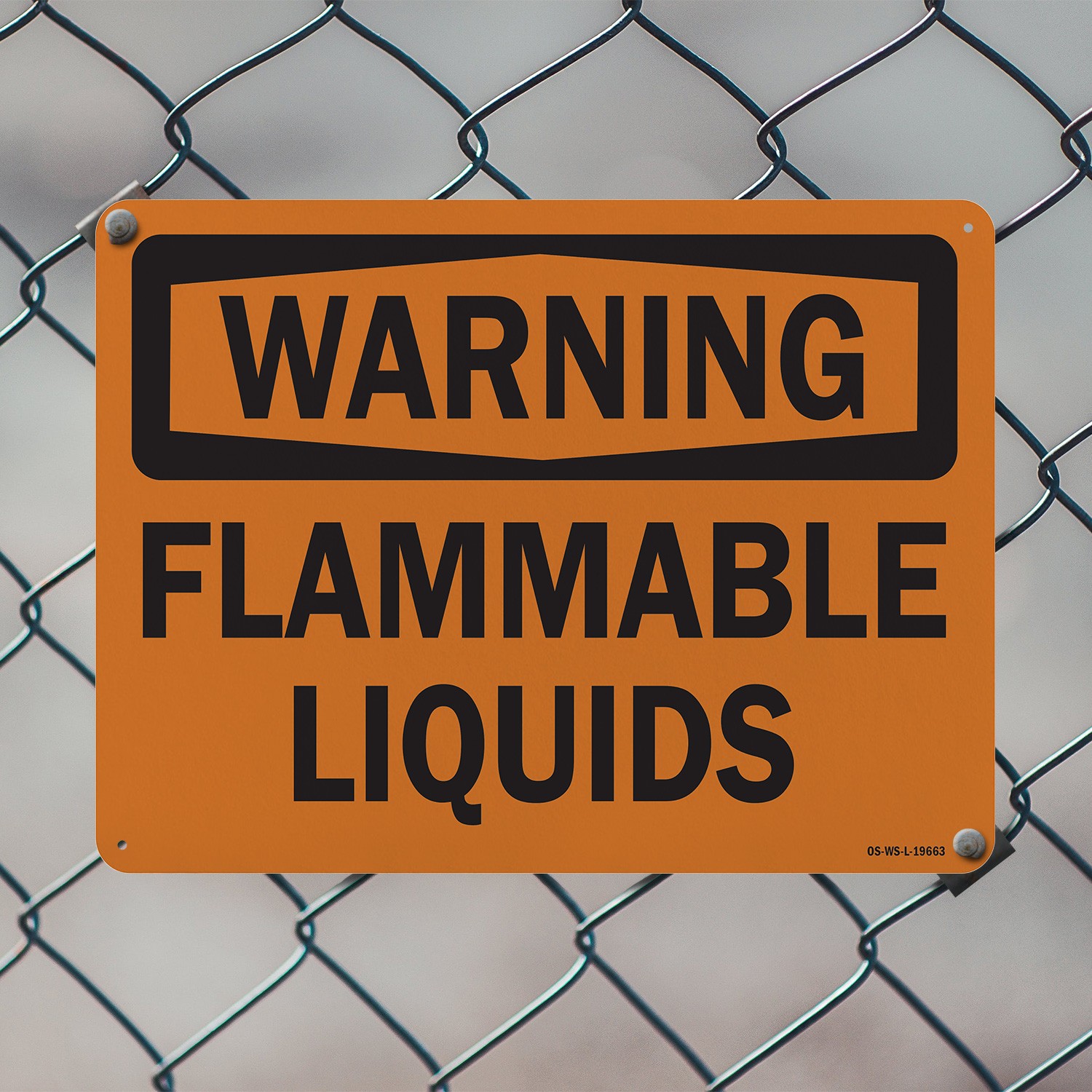 Flammable Liquids OSHA Warning Sign Metal, Plastic, Or Decal – 5 or 10 Pack