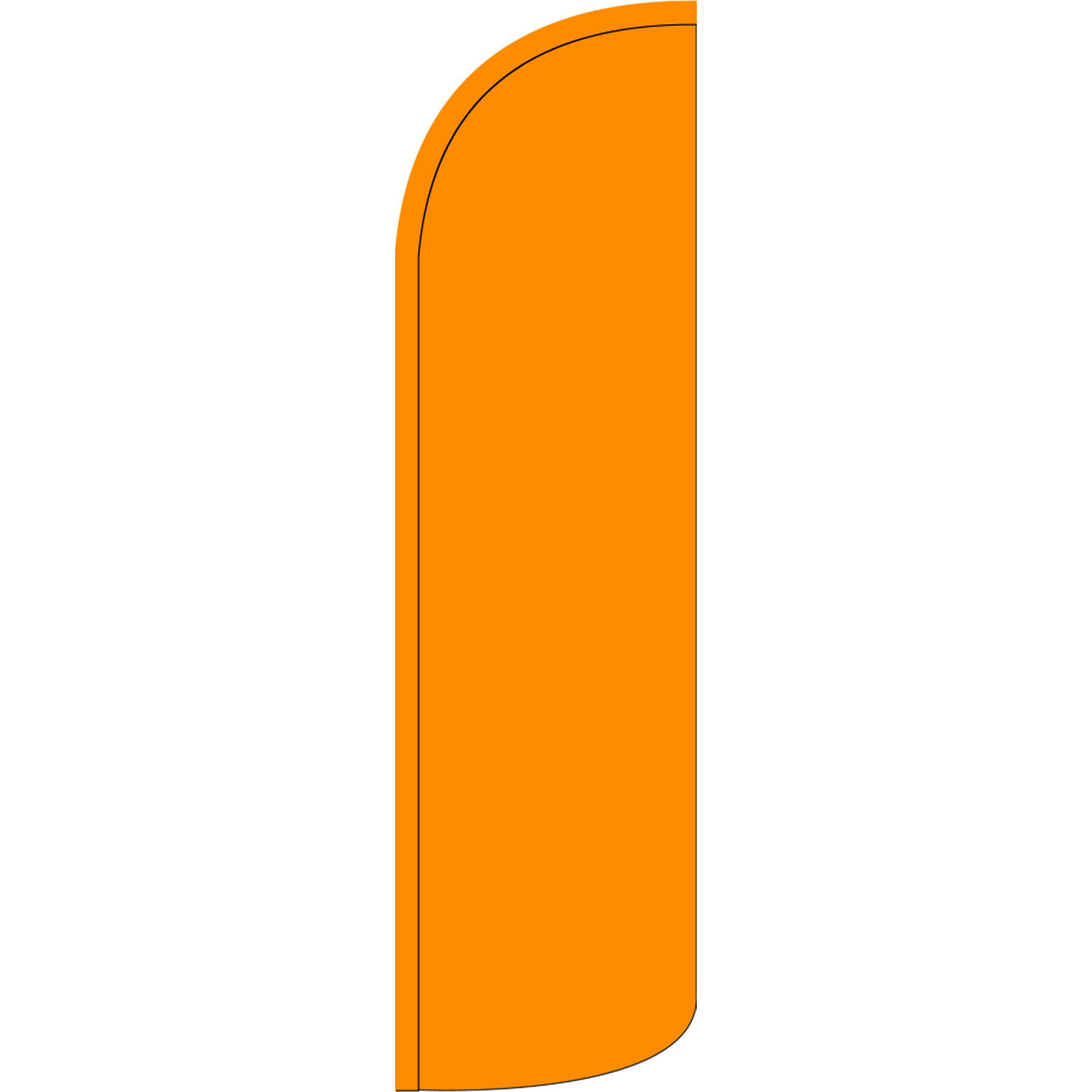 Solid Orange 3 ft X 11 1/2 ft Windless Swooper Flag