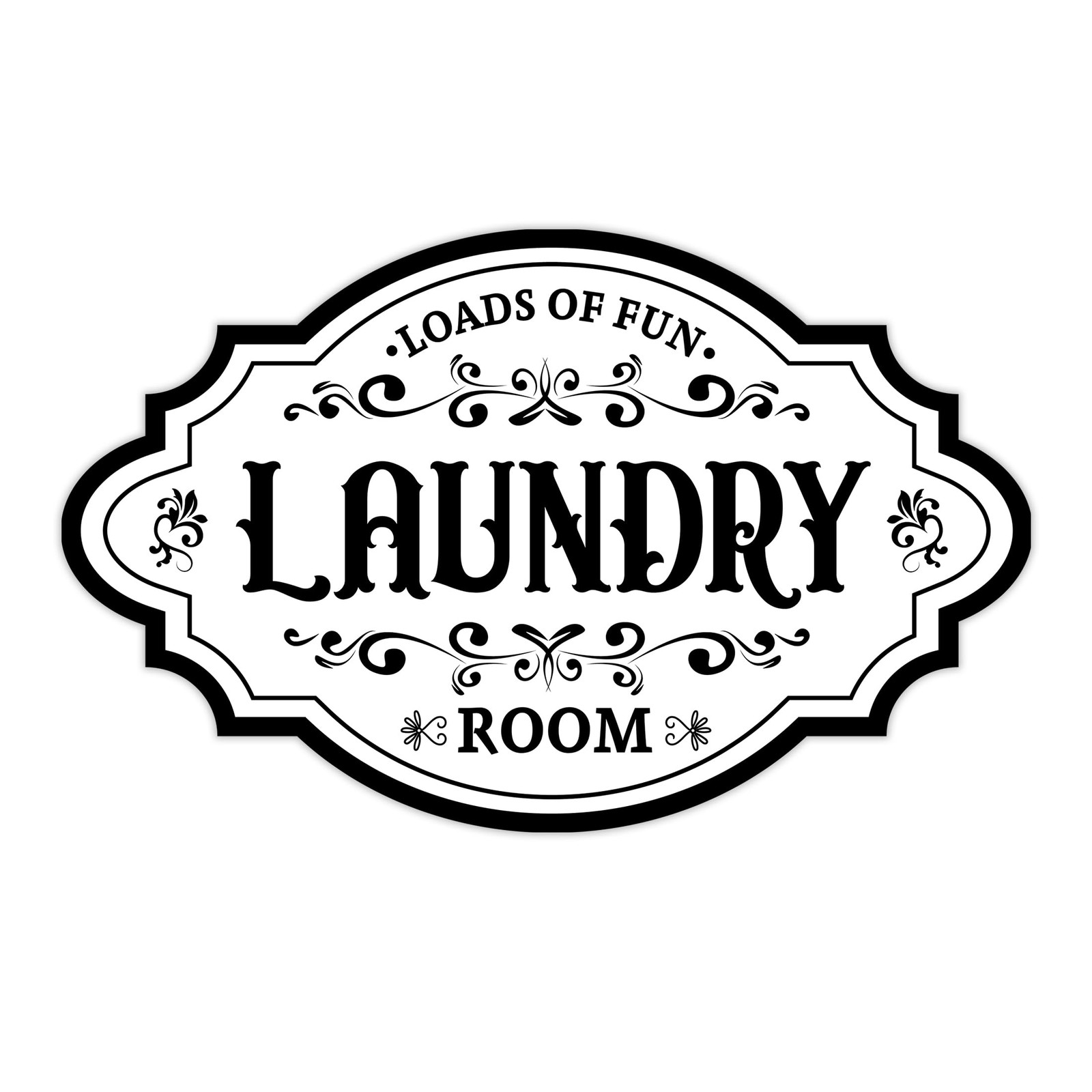 Laundry Room Door Sign Sticker，Self-Adhesive Waterproof Vinyl Vintage Laundry…