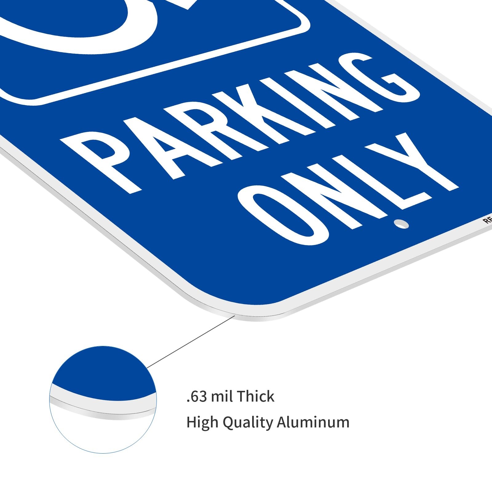 4 PCS Handicap Parking Only Signs 12×18 Inch Heavy Duty Aluminum Reflective