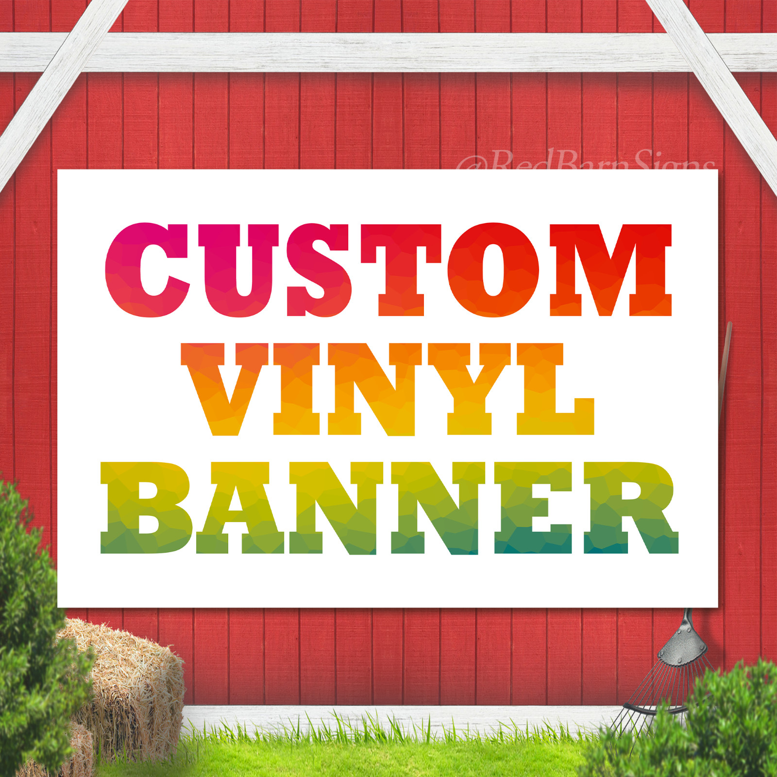 Anley Custom Vinyl Banner – 13oz Heavy Duty Vinyl Sign – Personalized Banner