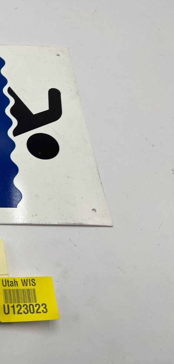 QTY 5 SmartSign “Lap Lane” Two-Sided Standing Floor Sign Swimming Symbol BB2B