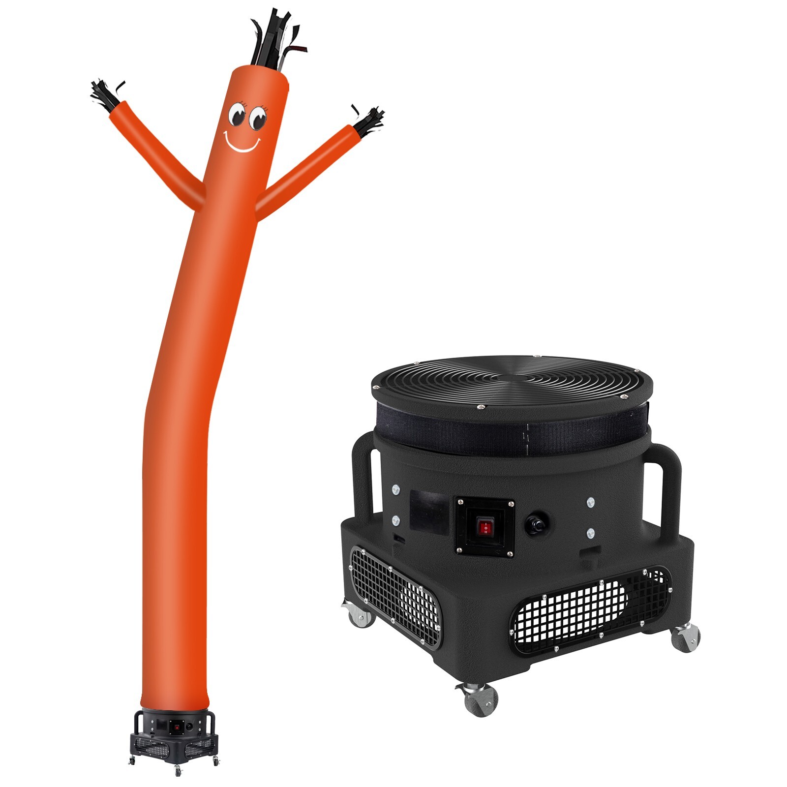 MOUNTO 20ft Orange Inflatable Dancer Sky Puppet Dancer with 1hp 18inch Blower