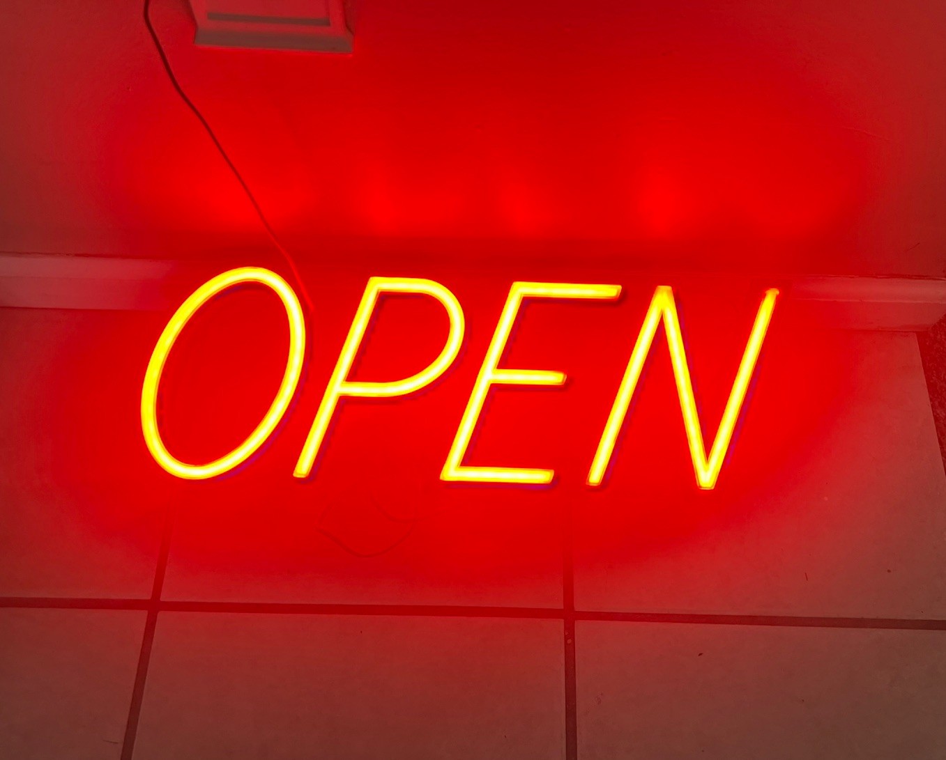 Open Sign Lighted Business Display 19” Preowned, Good Condition, Free Shipping!