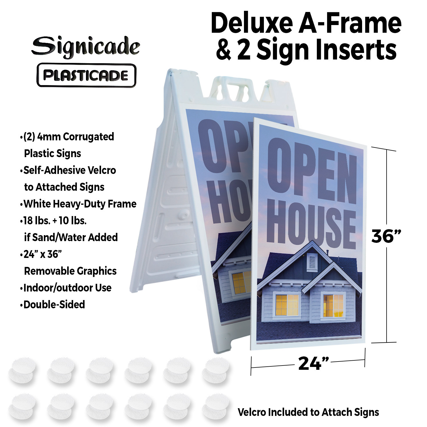 Open House Heavy Duty A-Frame Sidewalk Sign Real Estate Promotions Event