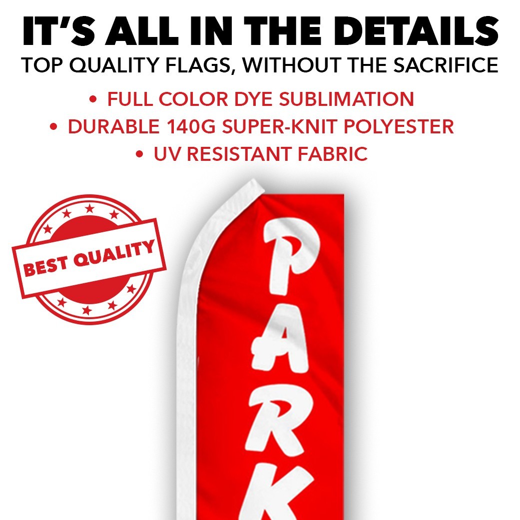 Parking Advertising Swooper Feather Flutter Flag Parking Lot