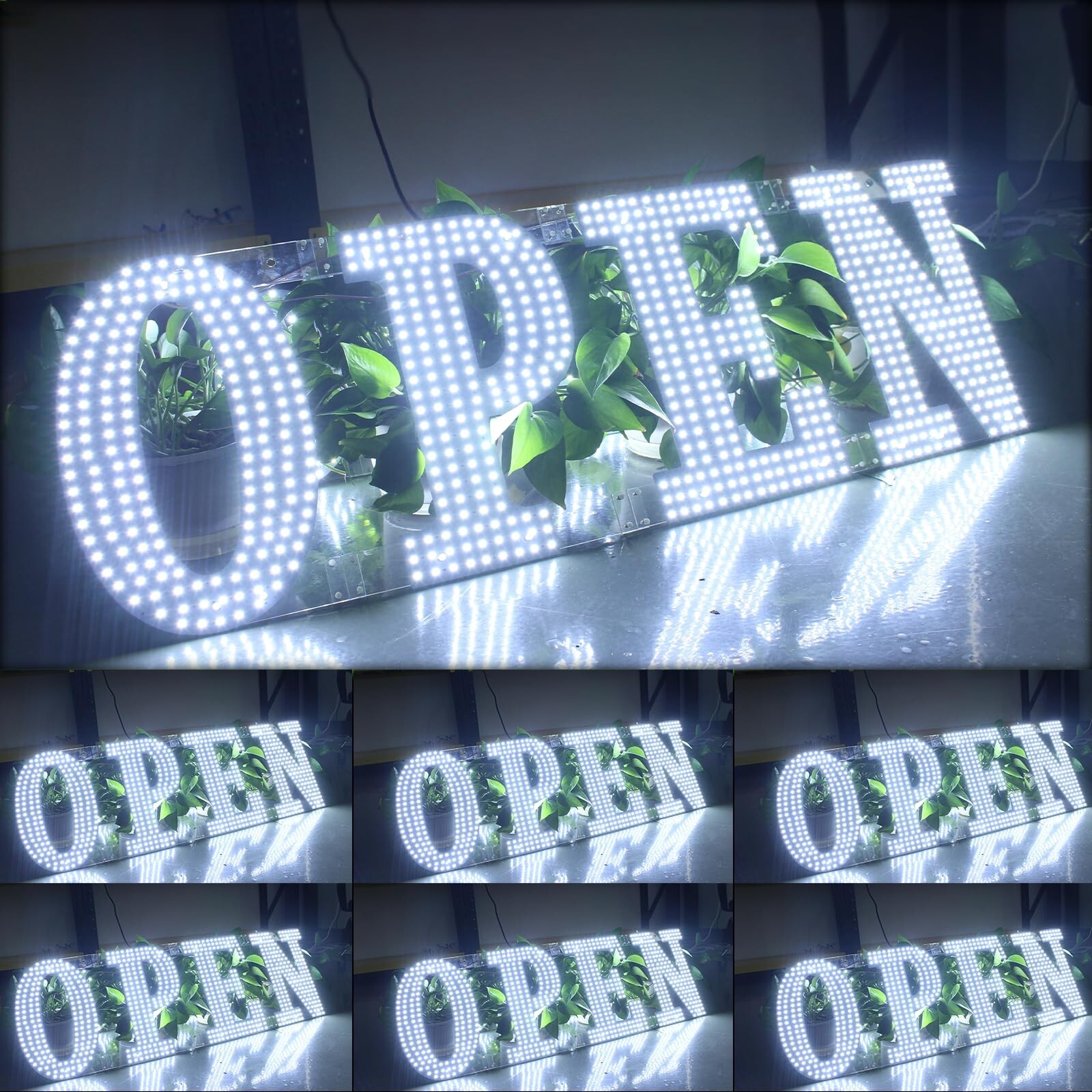 30″x10″ Large LED Open Signs for Business Super Bright Unique Design White Op…