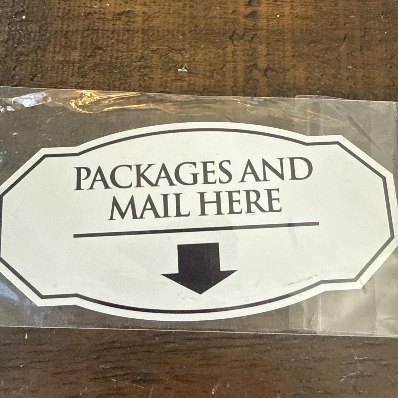 Victorian Packages and Mail here Durable Plastic Ivory Dark Brown 3″ X 6″