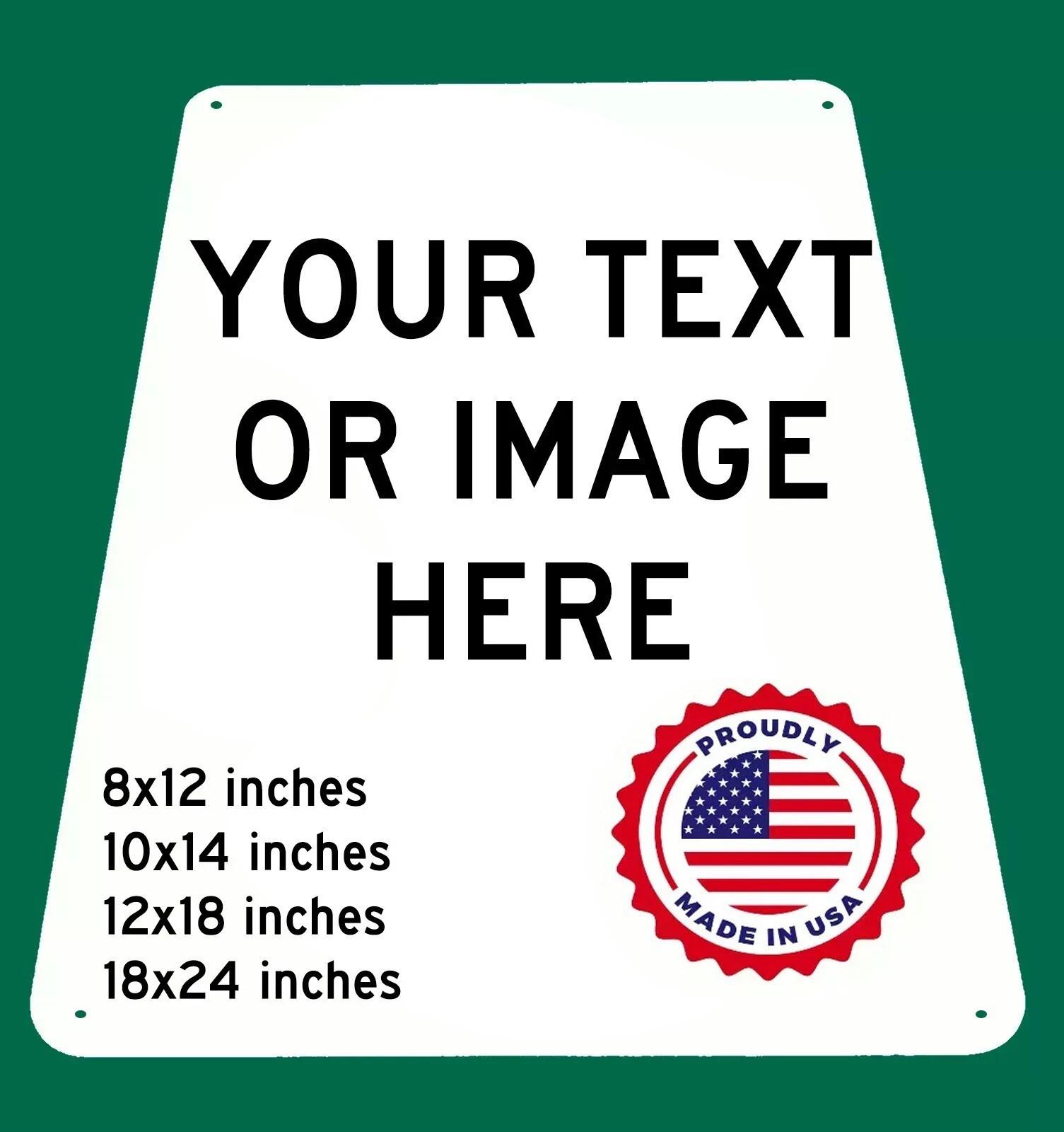 Personalized Aluminum Metal Sign Customize with Text or Picture Fast ship