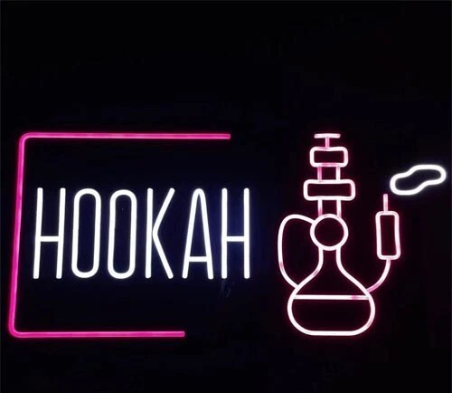 LED Neon Hookah Sign – Attract Customers to Your Smoke Shop or Lounge 17x35in