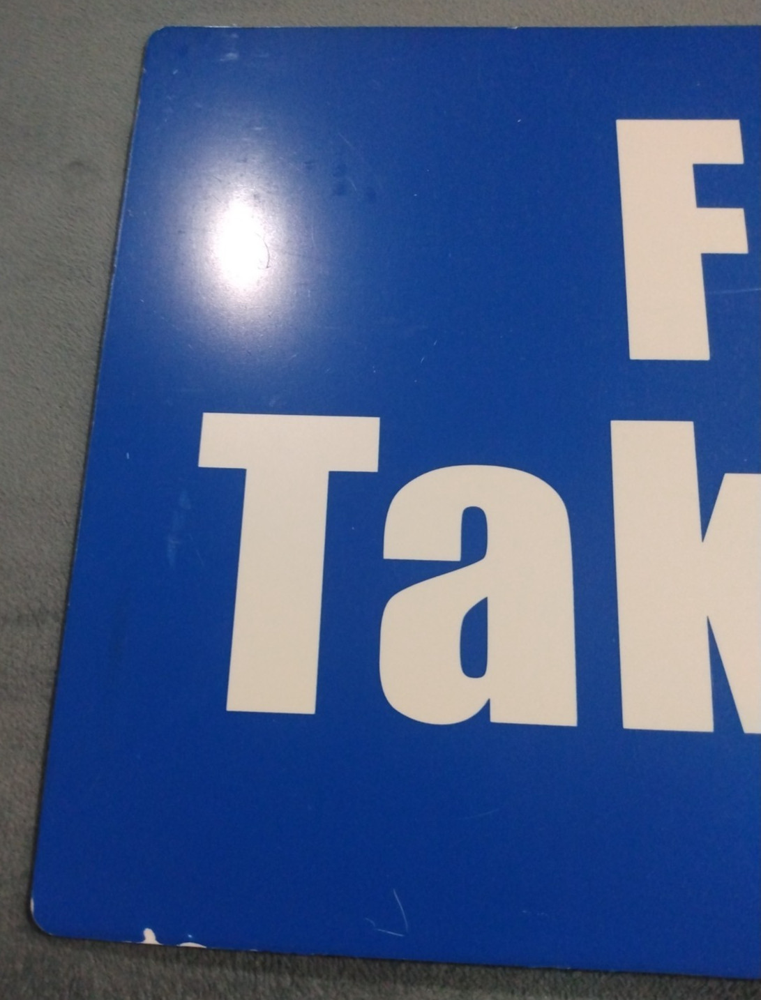 Double Sided Free Take One plastic sign 16″x9″