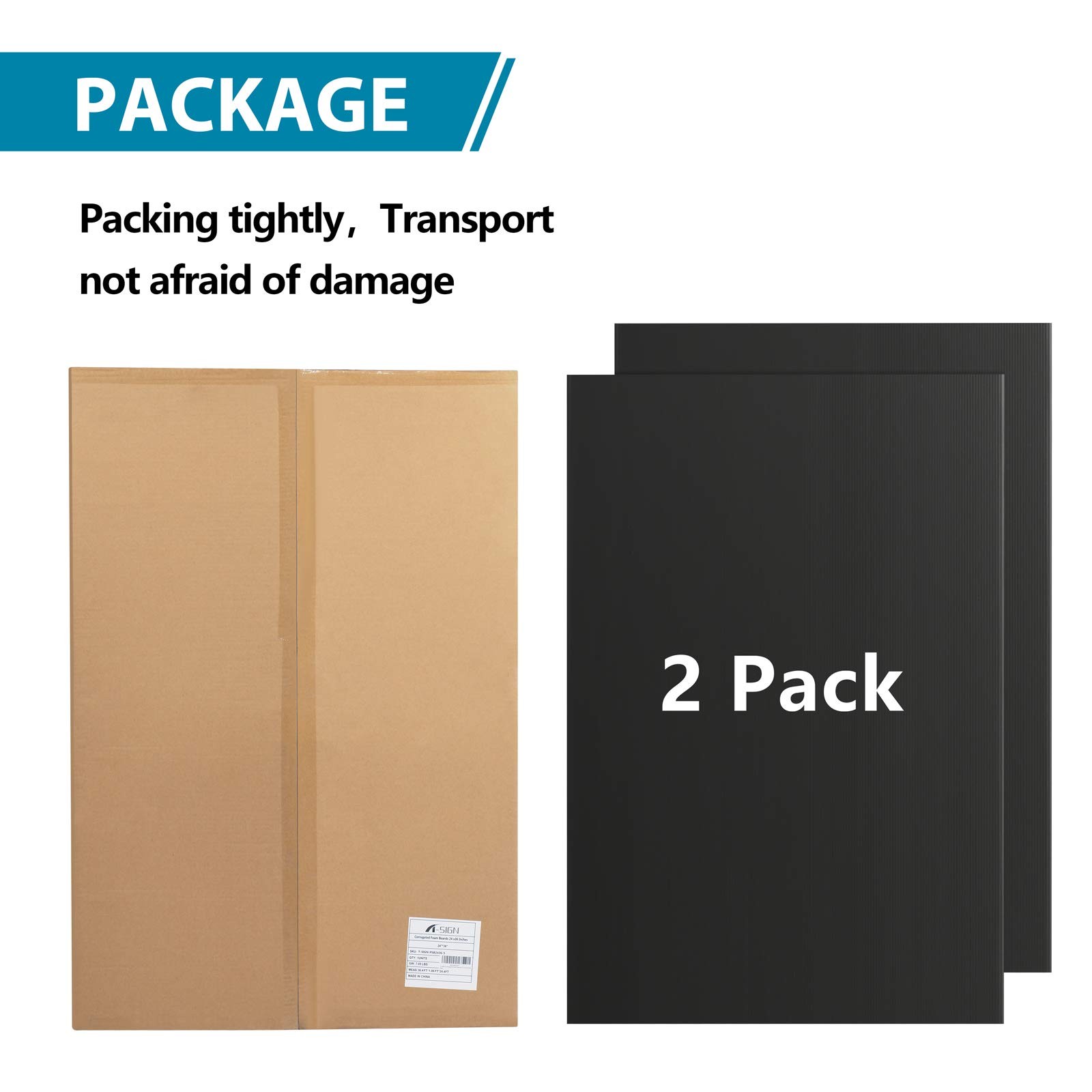 Corrugated Plastic Sheet 24×36 Inches 3/16 Inch Thick – Waterproof Blank Yard