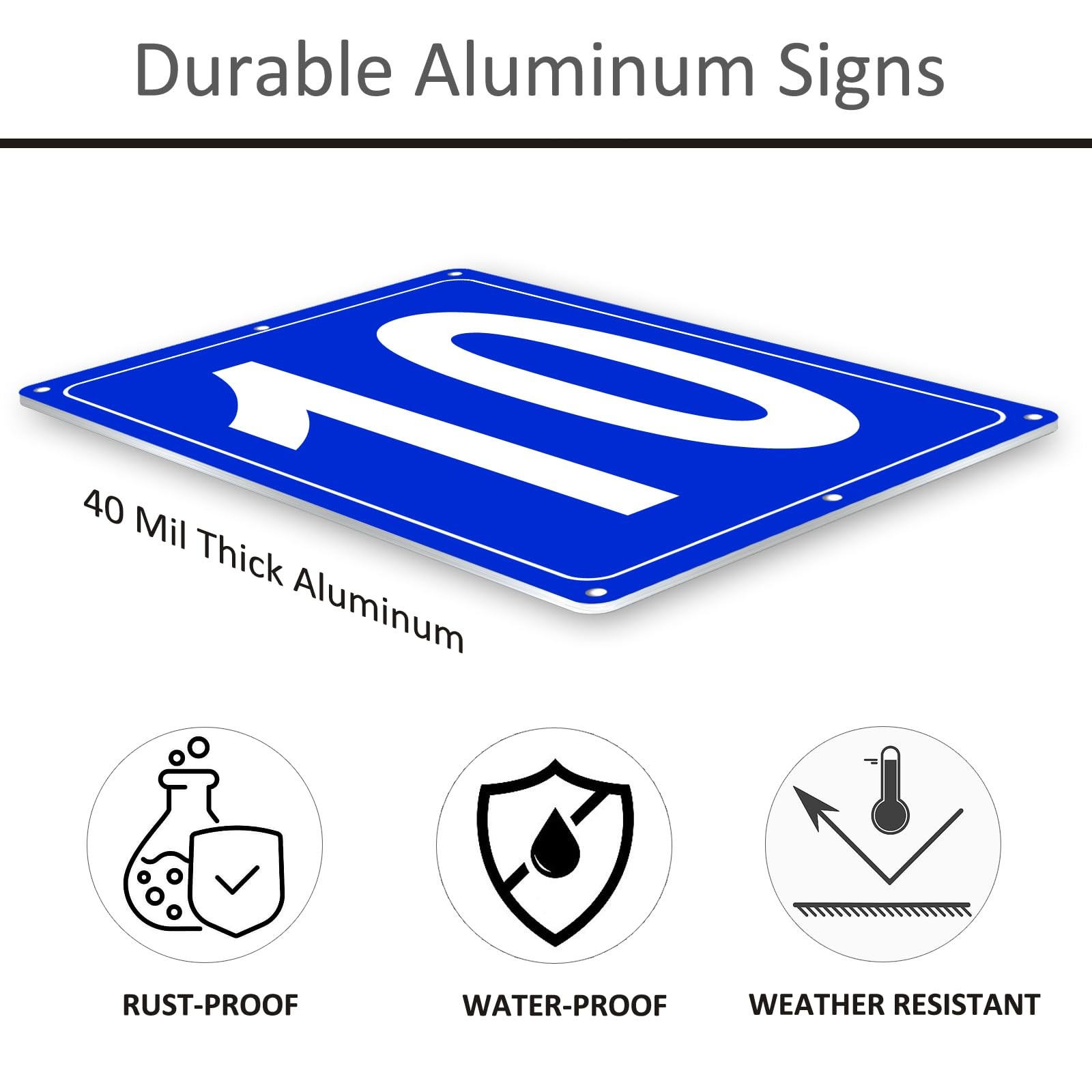 Numbered Sign 10, Aluminum Number Signs for Tennis Court, 12×8 inches Signage…
