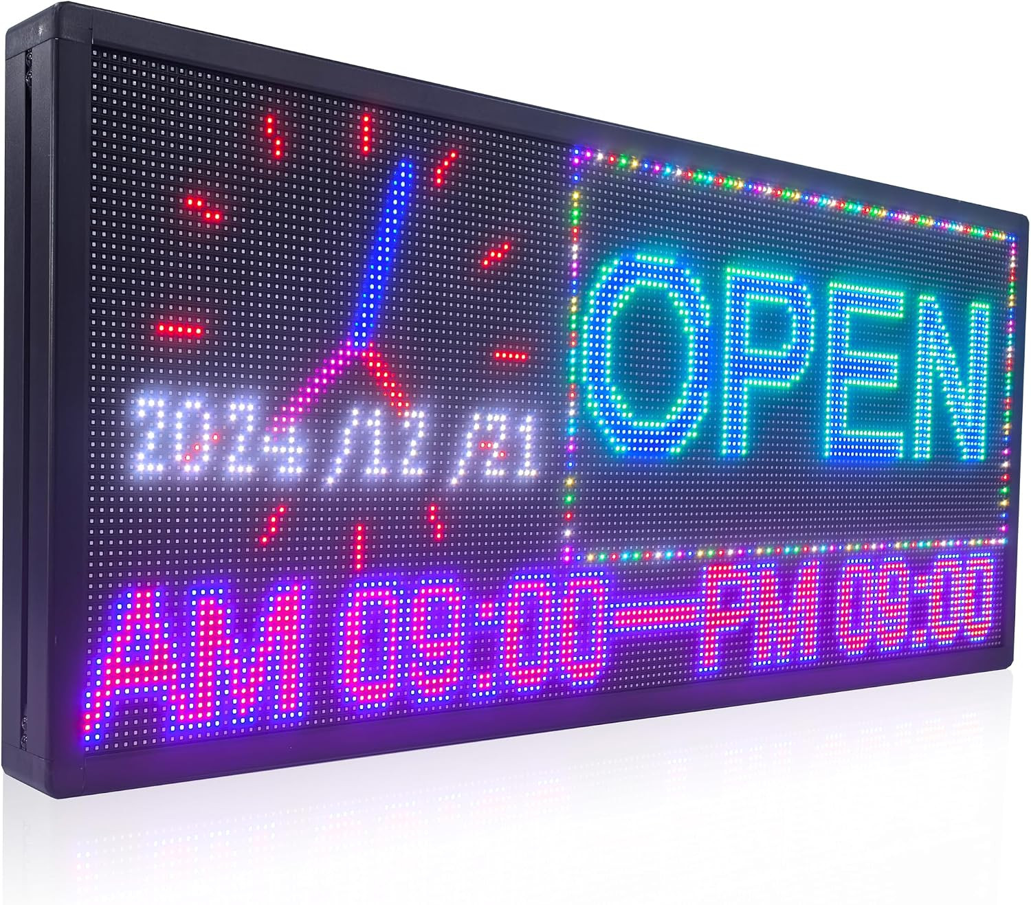 P6(40″ * 17″) Digital Programmable Scrolling Led Sign Scrolling Outdoor for Busi