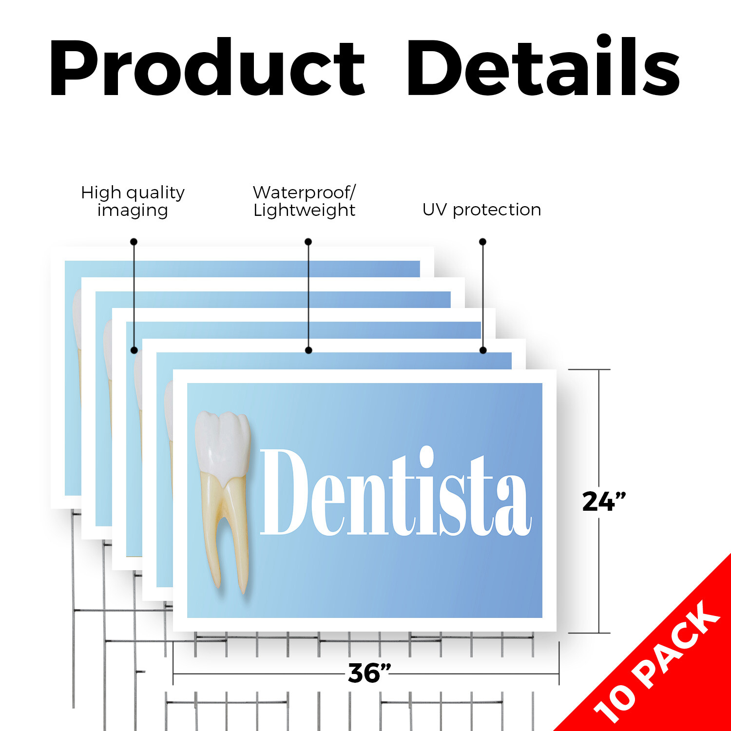 Dentista Yard Sign Spanish Dental Services, Clinics, Family Care