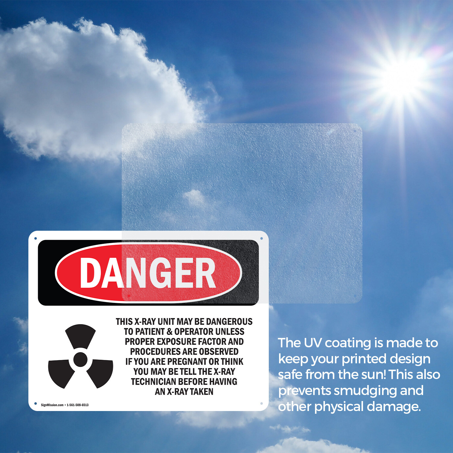 (2 Pack) This X-Ray Unit May Be Dangerous OSHA Danger Sign Decal Metal Plastic